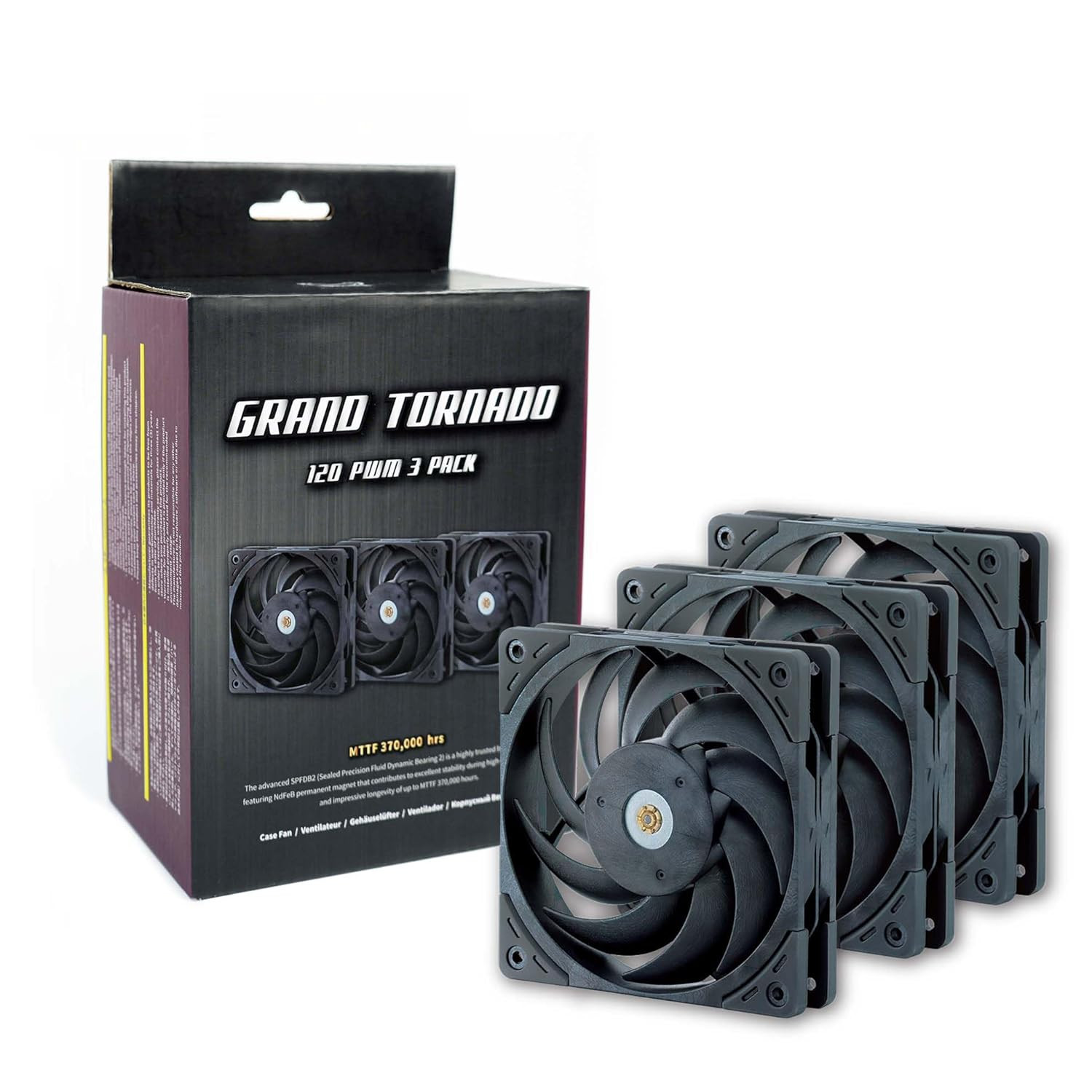 Grand Tornado 120 PWN Full-Lcp Made Industry-Level Low-Noise Quiet Computer Case