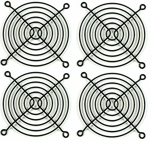 80mm Wire Computer Case Fan Grill / Guard – Black (Set of Four)