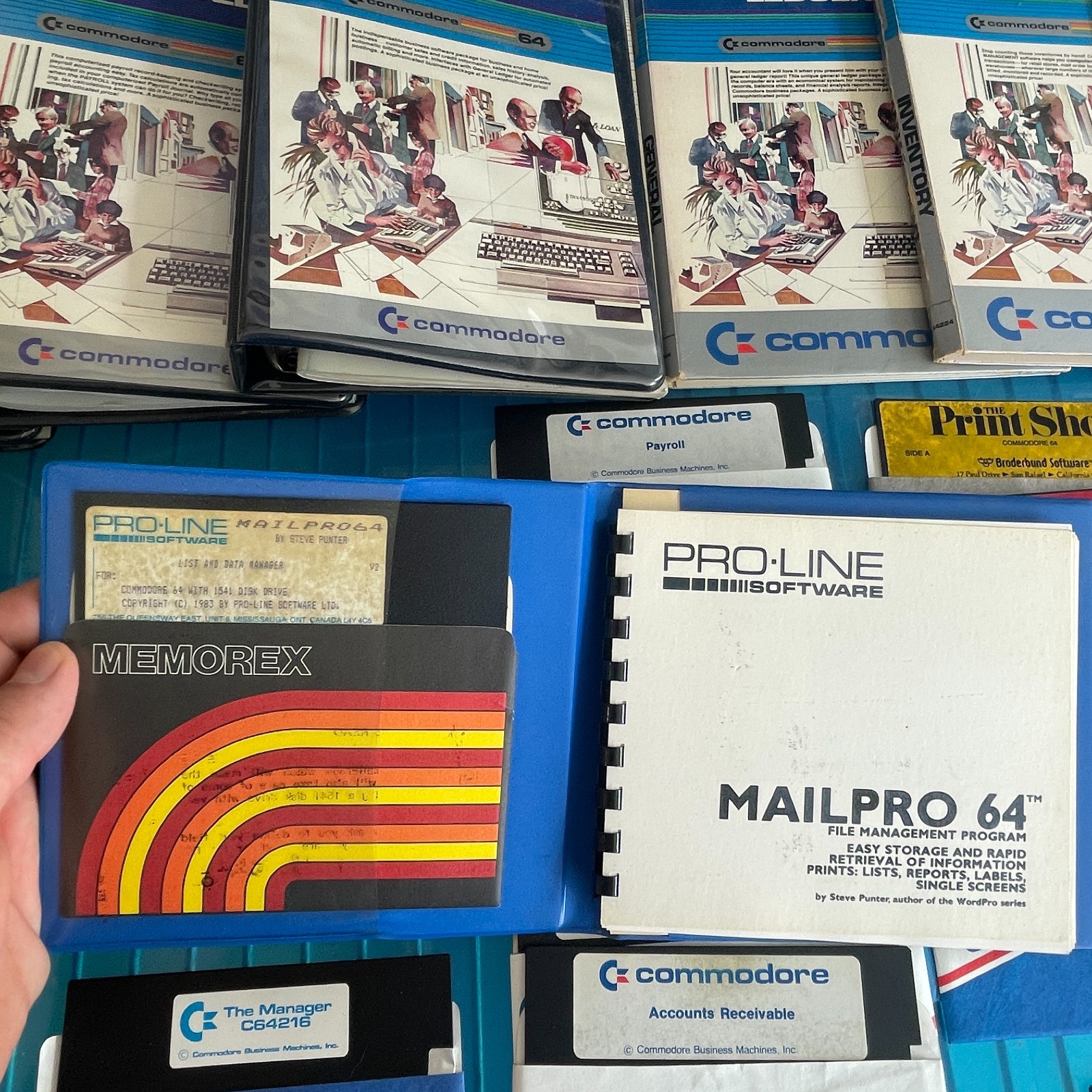 Commodore 64 Business Office Software LOT Floppy Disks Accounting Print FilePro