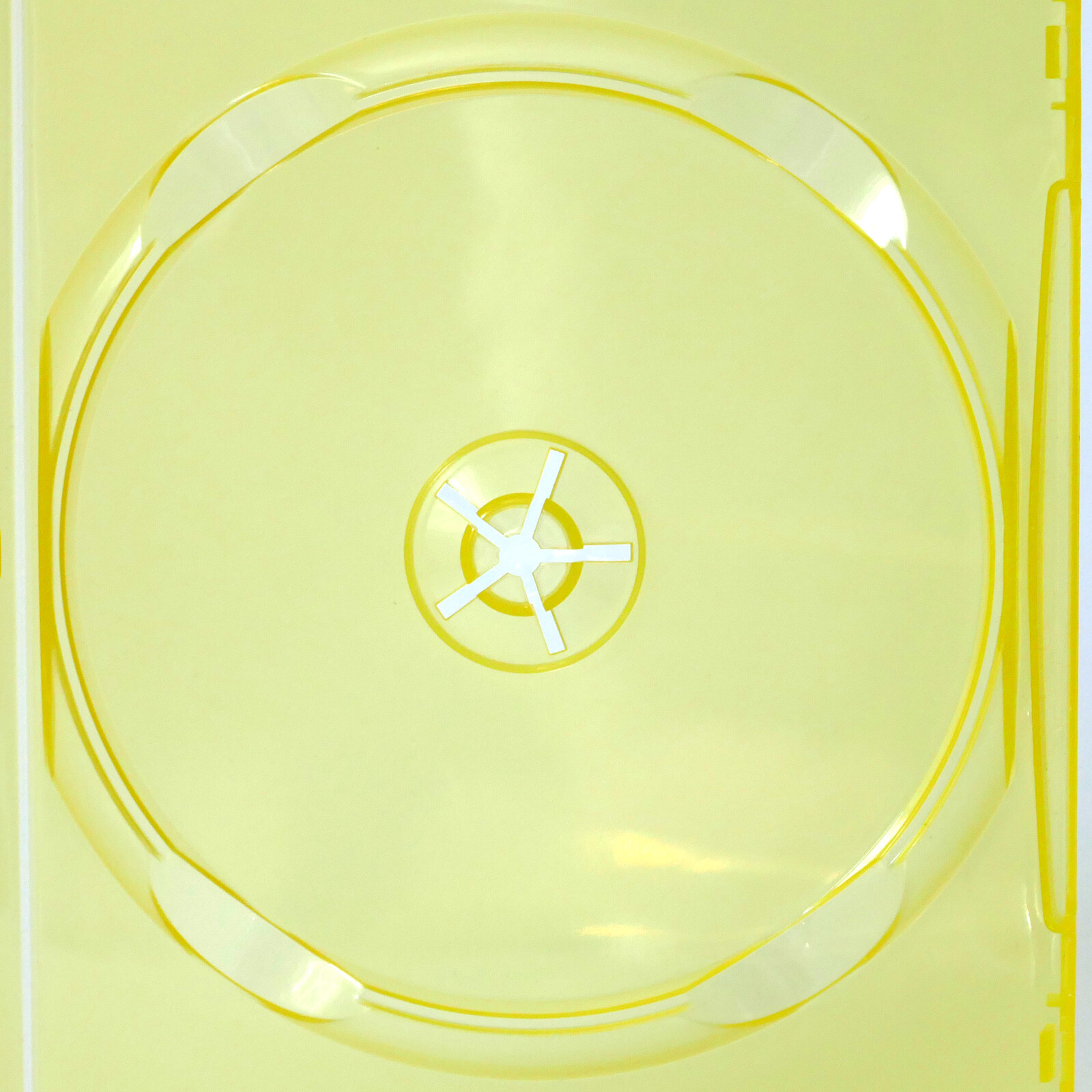 1 Clear YELLOW Single DVD Case Standard 14mm Color Tinted Full Sleeve Clips NEW