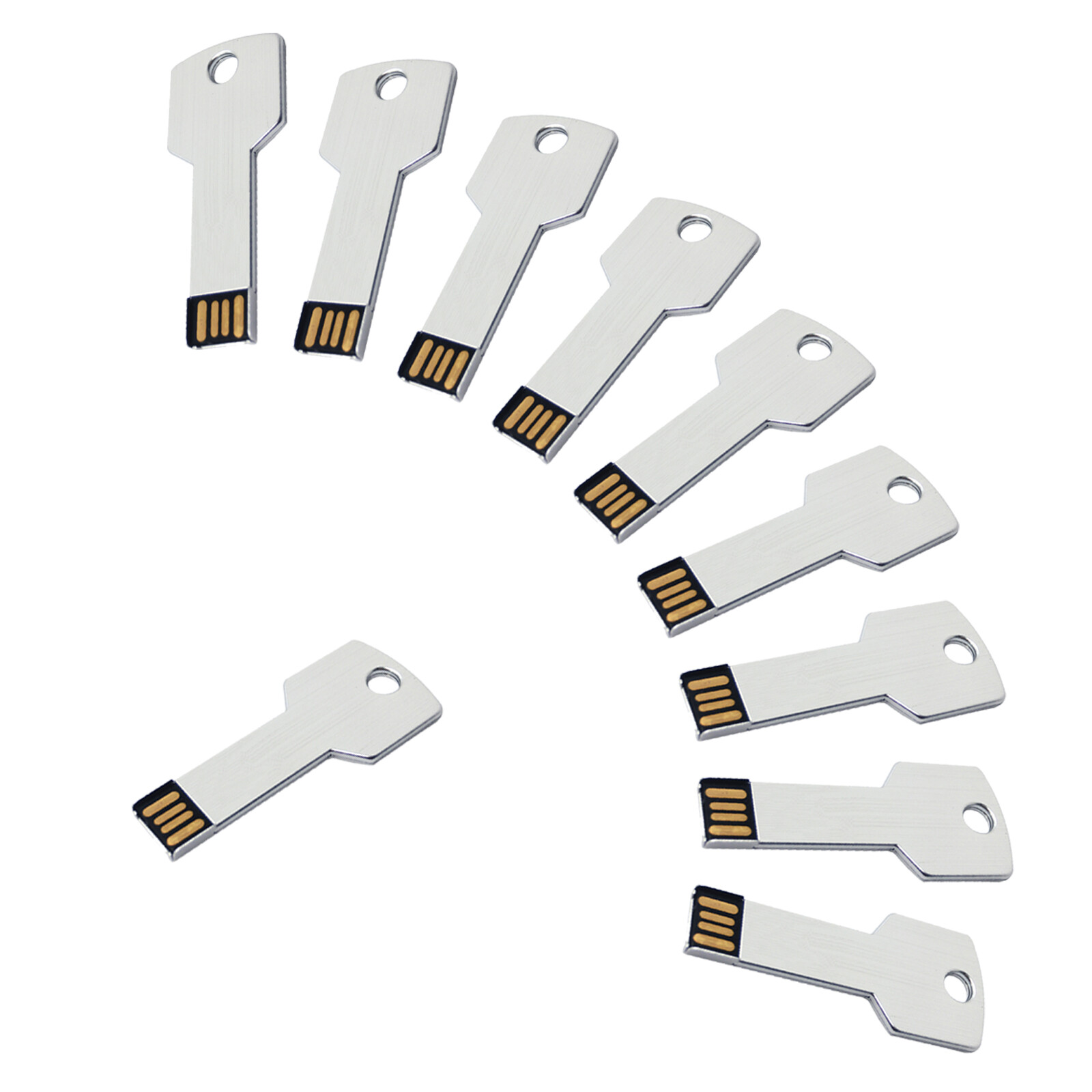 Key Shape USB 2.0 Flash Drives 64GB Memory Stick USB Thumb Drives LOT