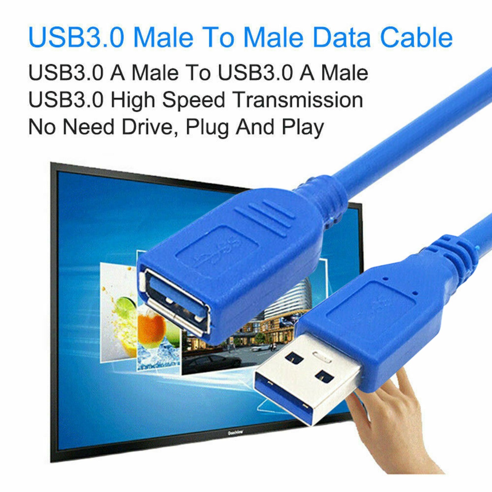 USB 3.0 Extender Extension Cable Cord Type A Male to Female 2-10FT HIGH SPEED