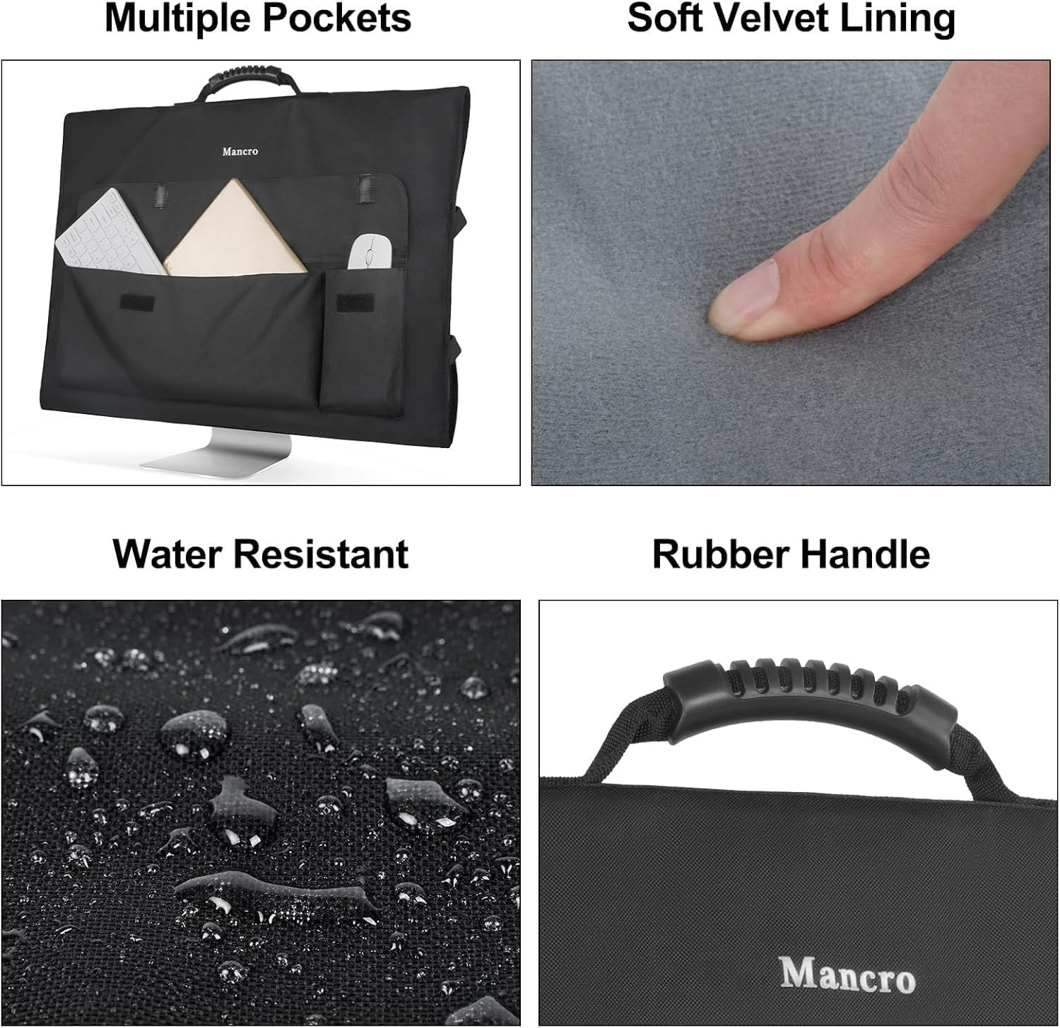 Mancro Monitor Carrying Case Compatible with Apple 27″ Imac Desktop Computer, Pa