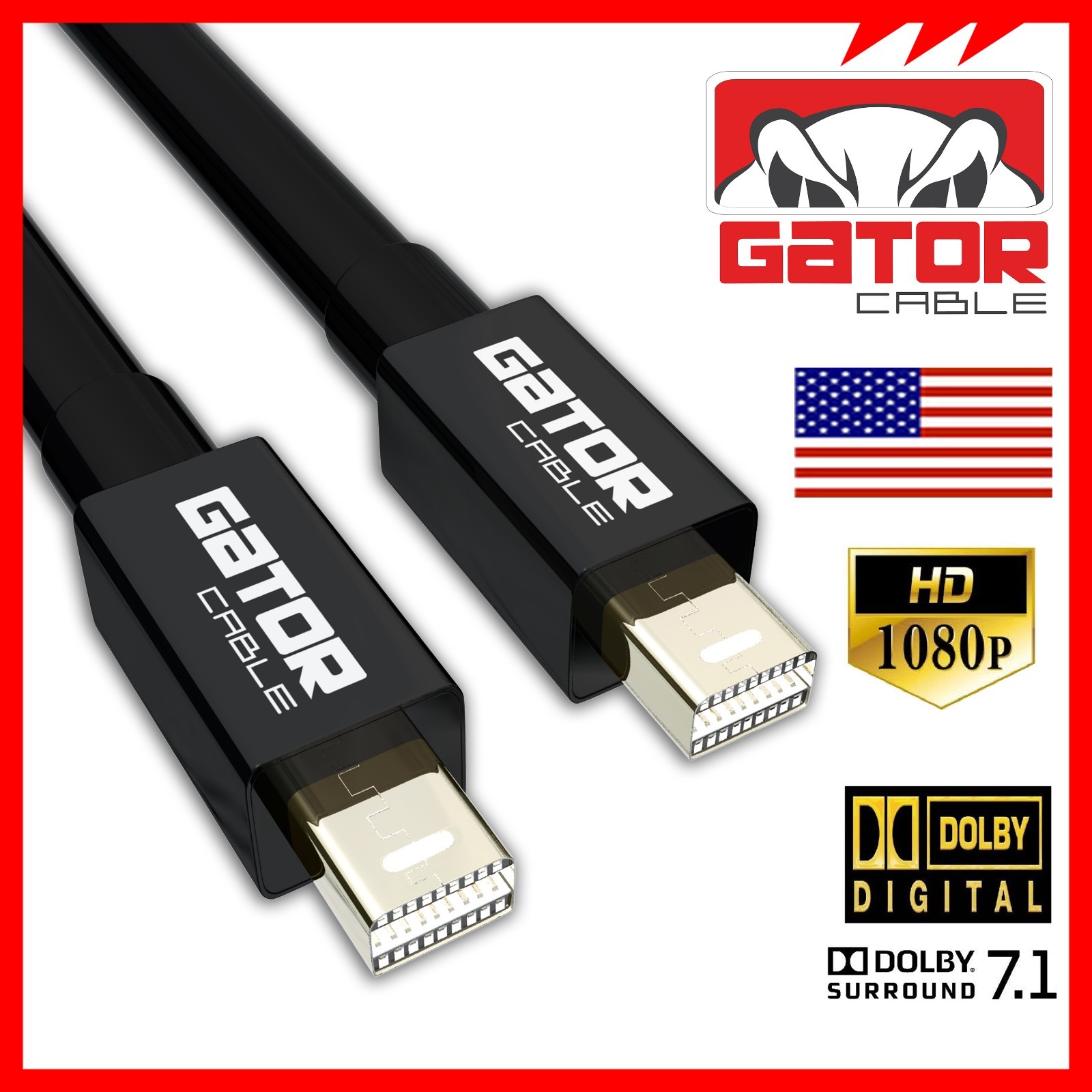 Mini DisplayPort DP to Mini DisplayPort DP Cable 4K 60Hz Video Audio UHD For Mac