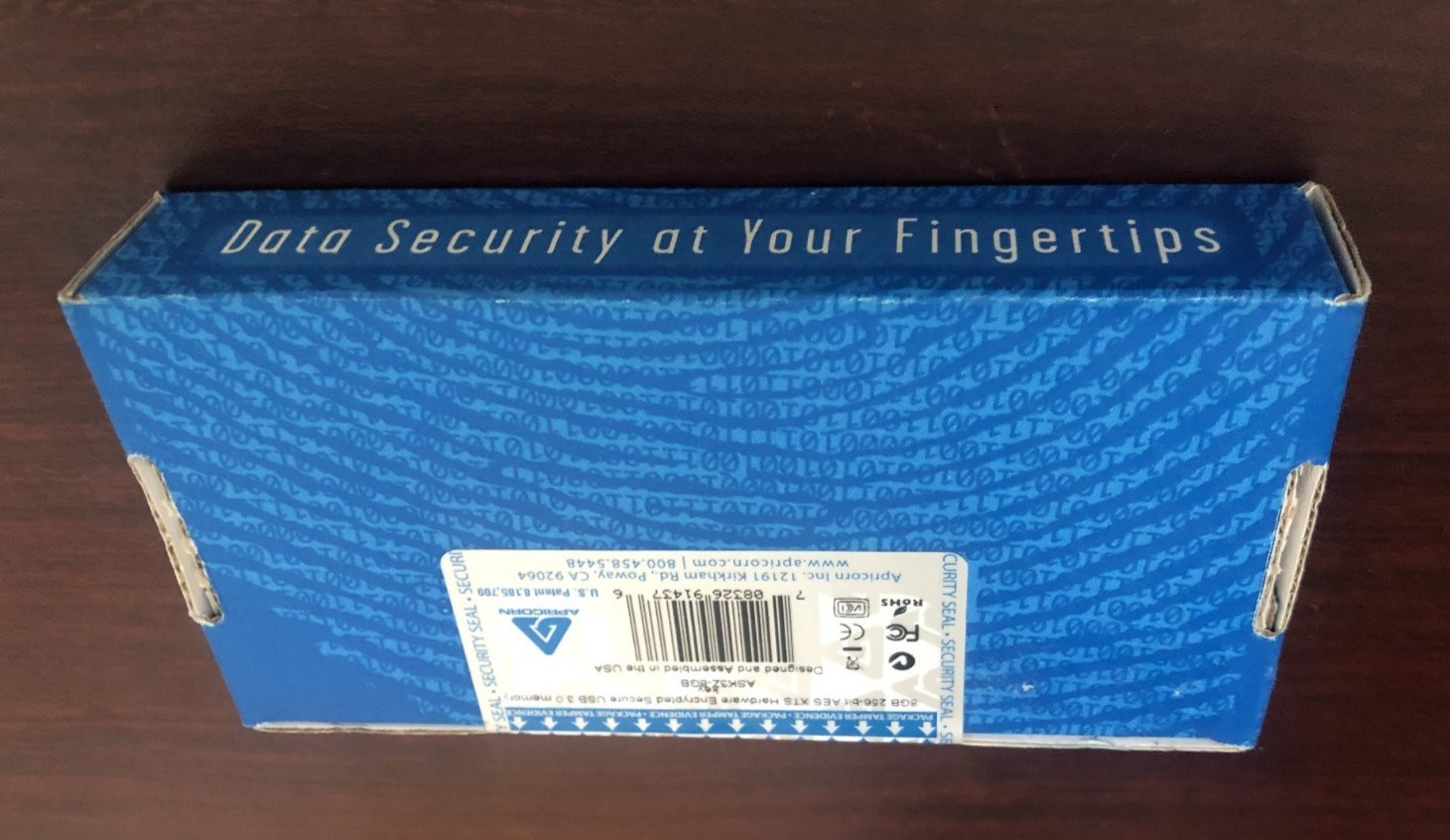 APRICORN 8BG 256-bit AES XTS Hardware Encrypted Secure USB 3.0 memory key