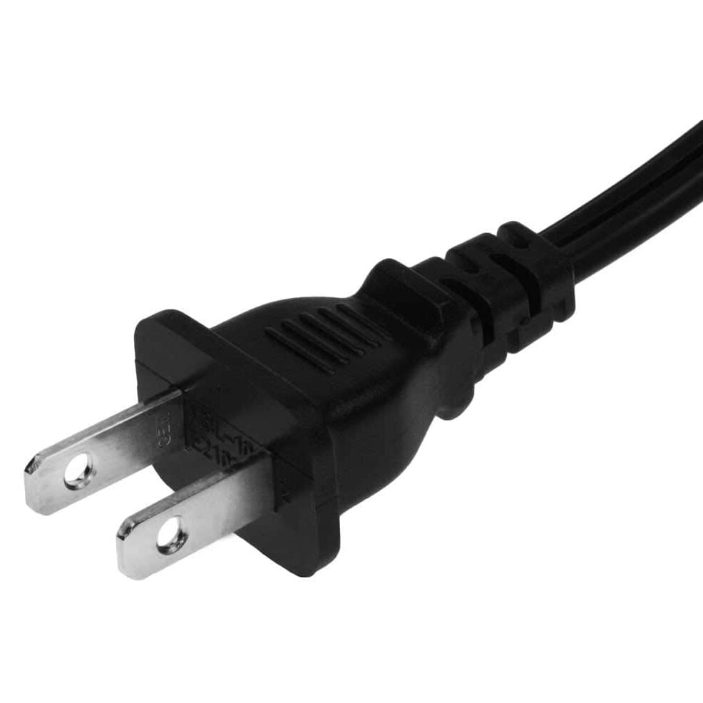 3ft Two Prong AC Power Cord Cable NEMA 1-15P C7 18 AWG for Laptop PS3 PS4 DVR PC