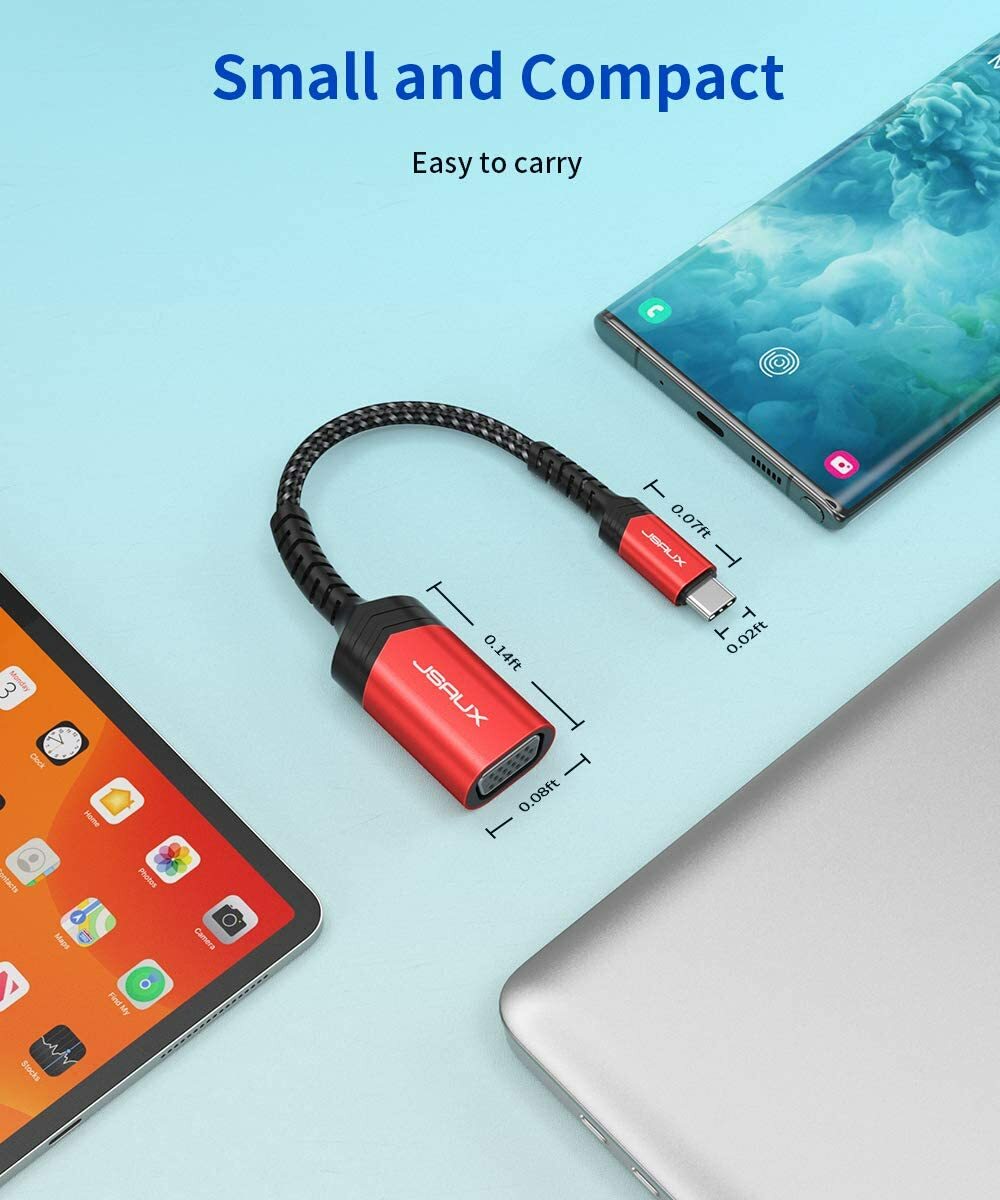 USB C to VGA cable USB 3.1 Type C to VGA adapter converter 4 Apple Dell Lenovo