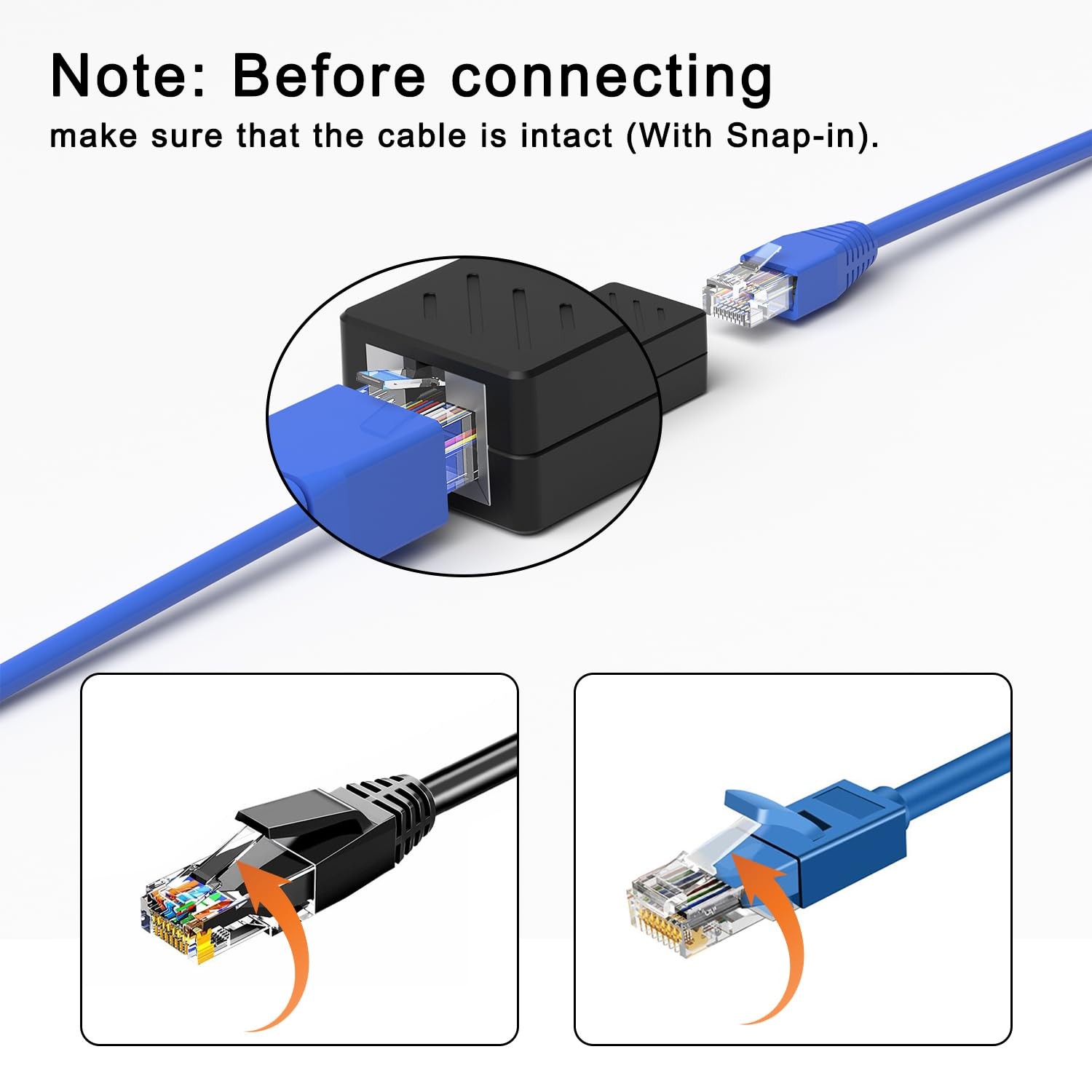 RJ45 Coupler Ethernet Inline Cat6 Cat5e Network Cable Extension Jack Adapter