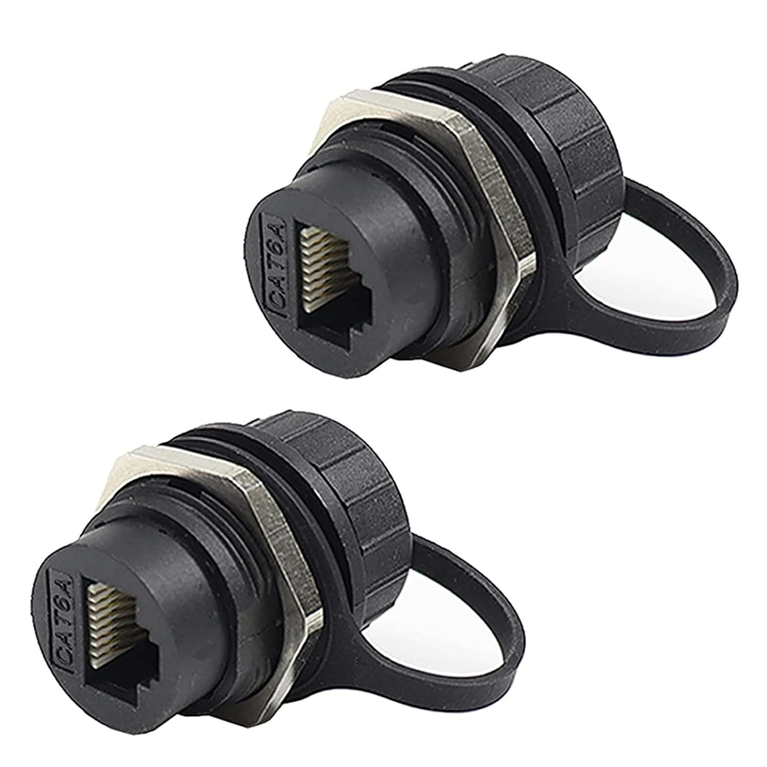 NEW 2Pack RJ45 Shielded Panel Mount Coupler, Ethernet LAN Pass through Connector