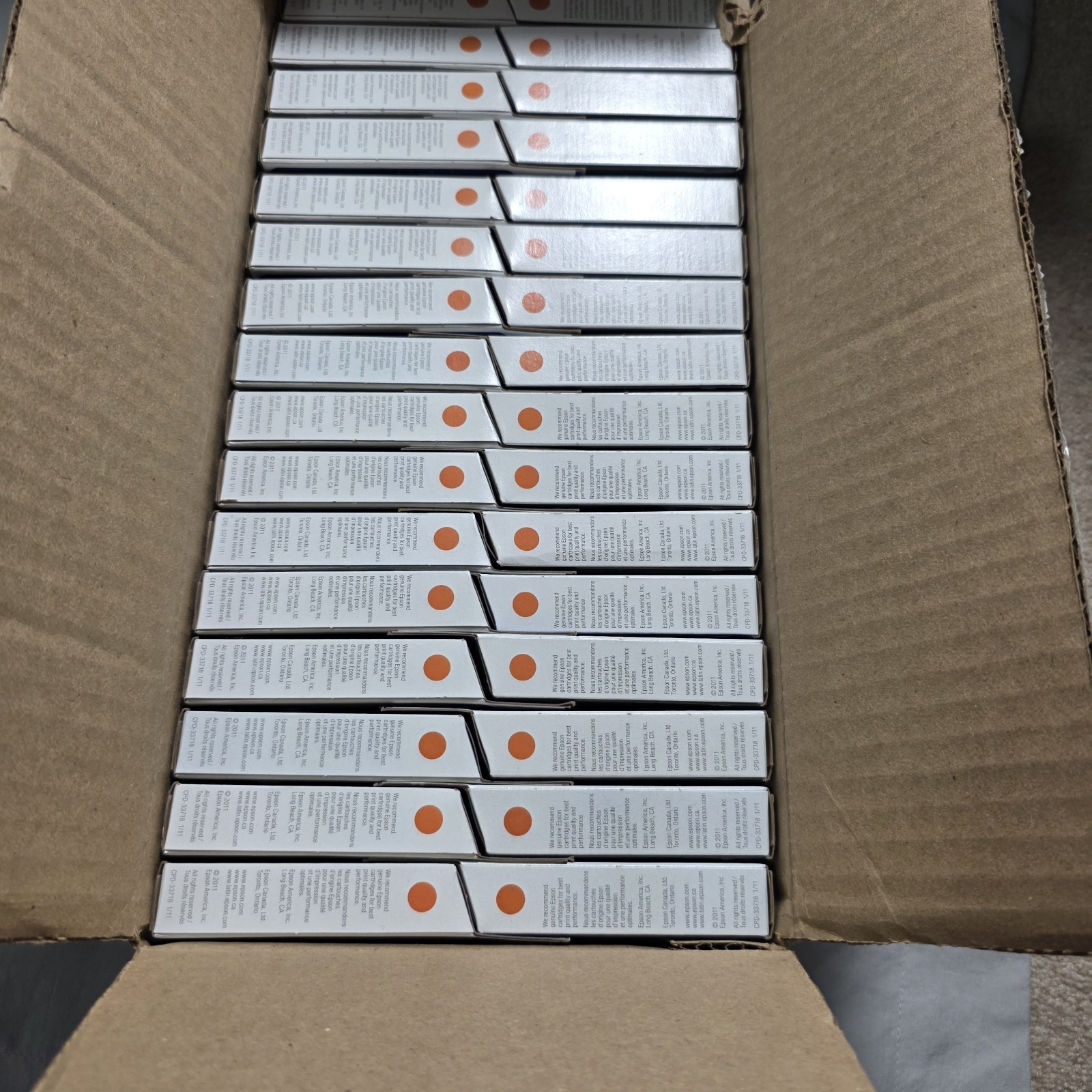 Epson 159 Orange Ink Cartridge Genuine OEM for R2000 SEALED Lot Of 32 Exp 01/27