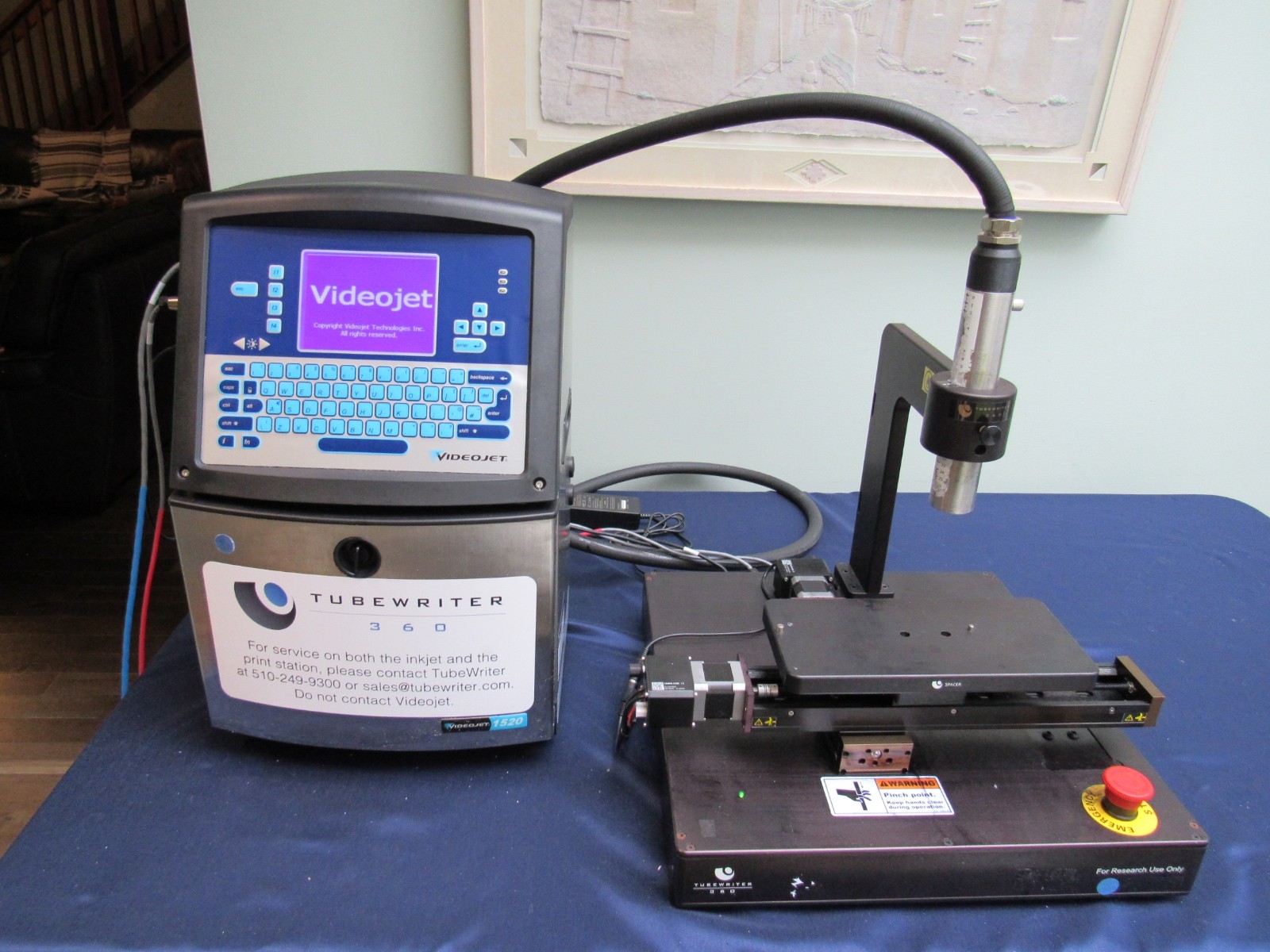 VideoJet 1520 Ink Jet Coding Machine W/ TubeWriter 360 30 Days Warranty
