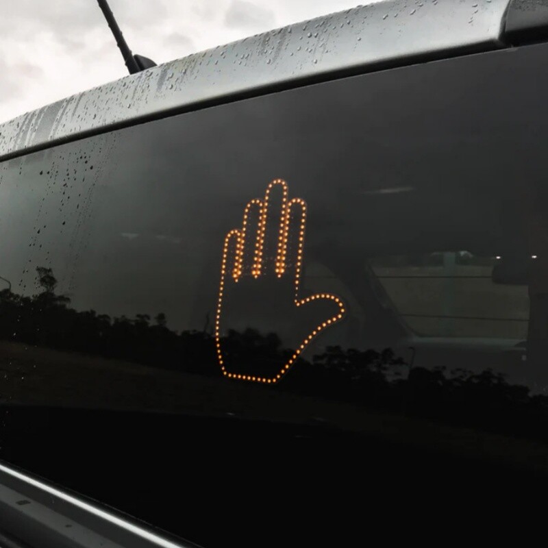 Funny New LED Illuminated Gesture Light Car Finger Light With Remote Road Rage S