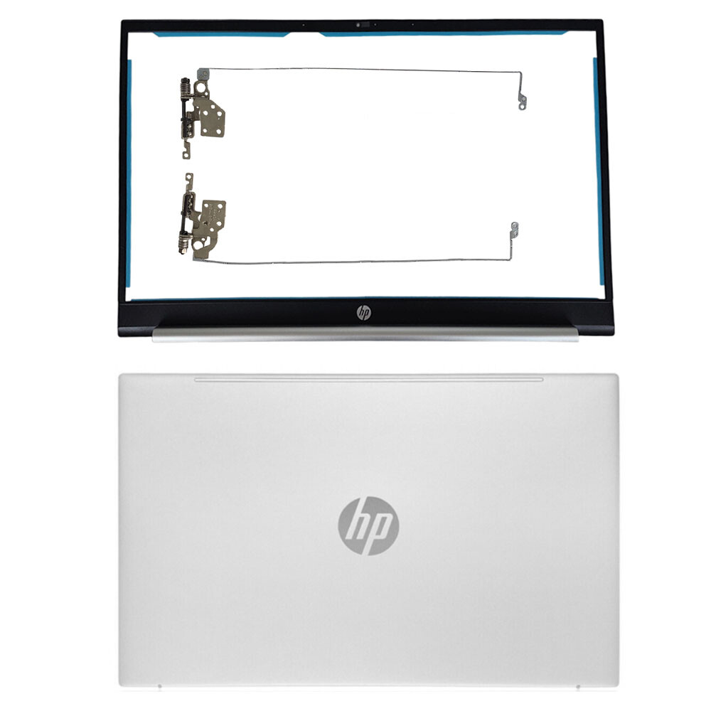 For HP Pavilion 15Z-EH 15-EH 15-EG Top Back Cover/Bezel/Hinges Silver M08901-001