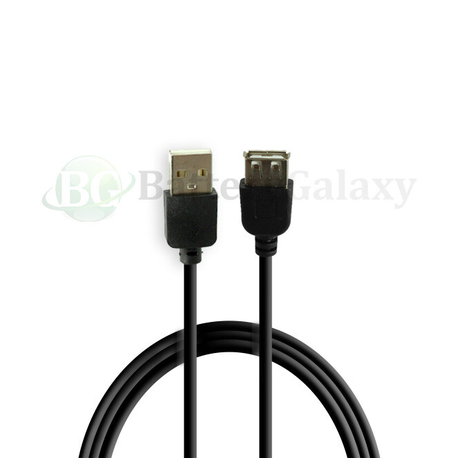 USB 2.0 Extension Extender Cable Cord M/F Standard Type A Male to Female Black