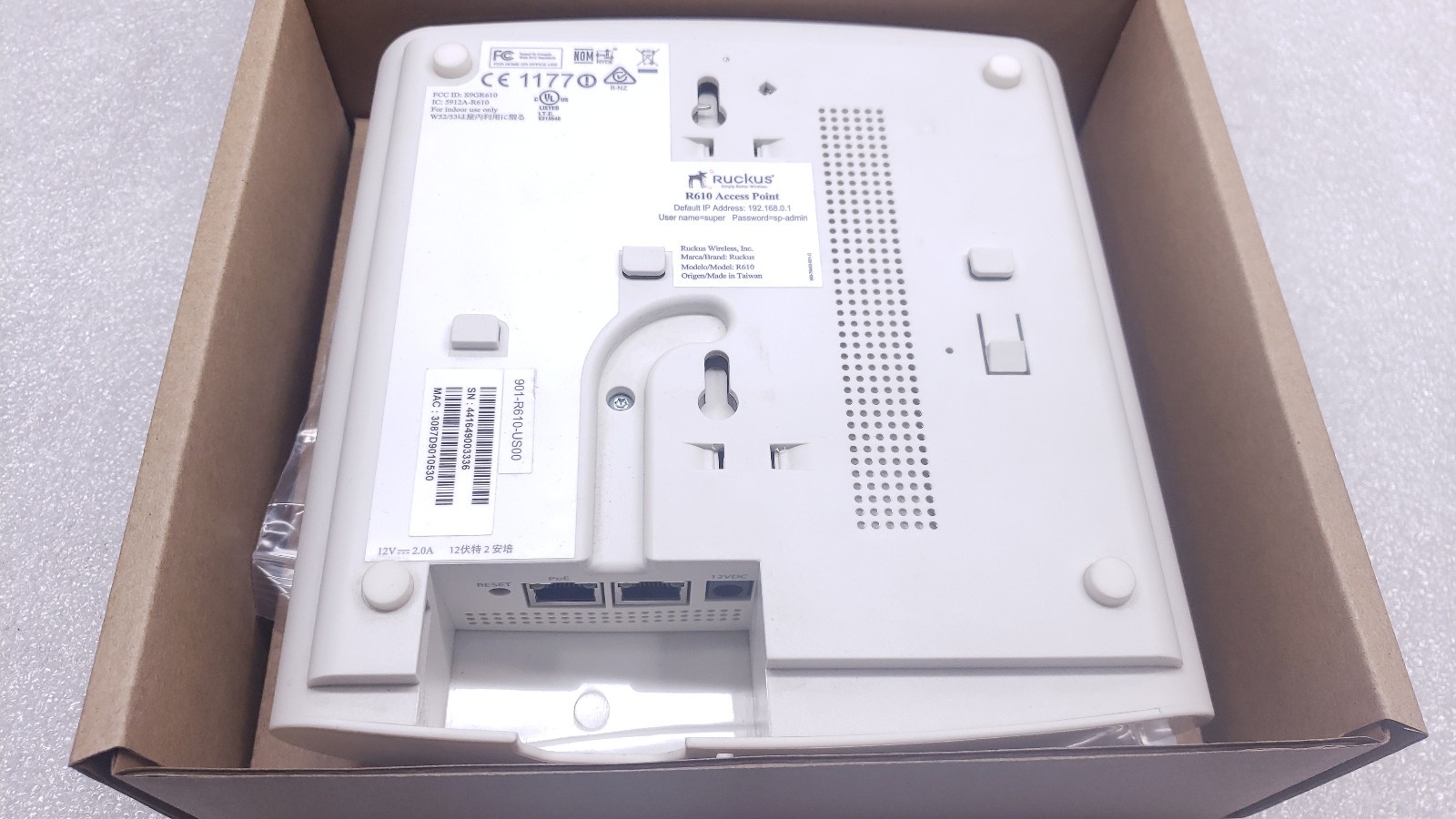 LOT OF 7 Ruckus 901-R610-US00 802.11ac Wave 2 Wi-Fi Access Point [READ] #99