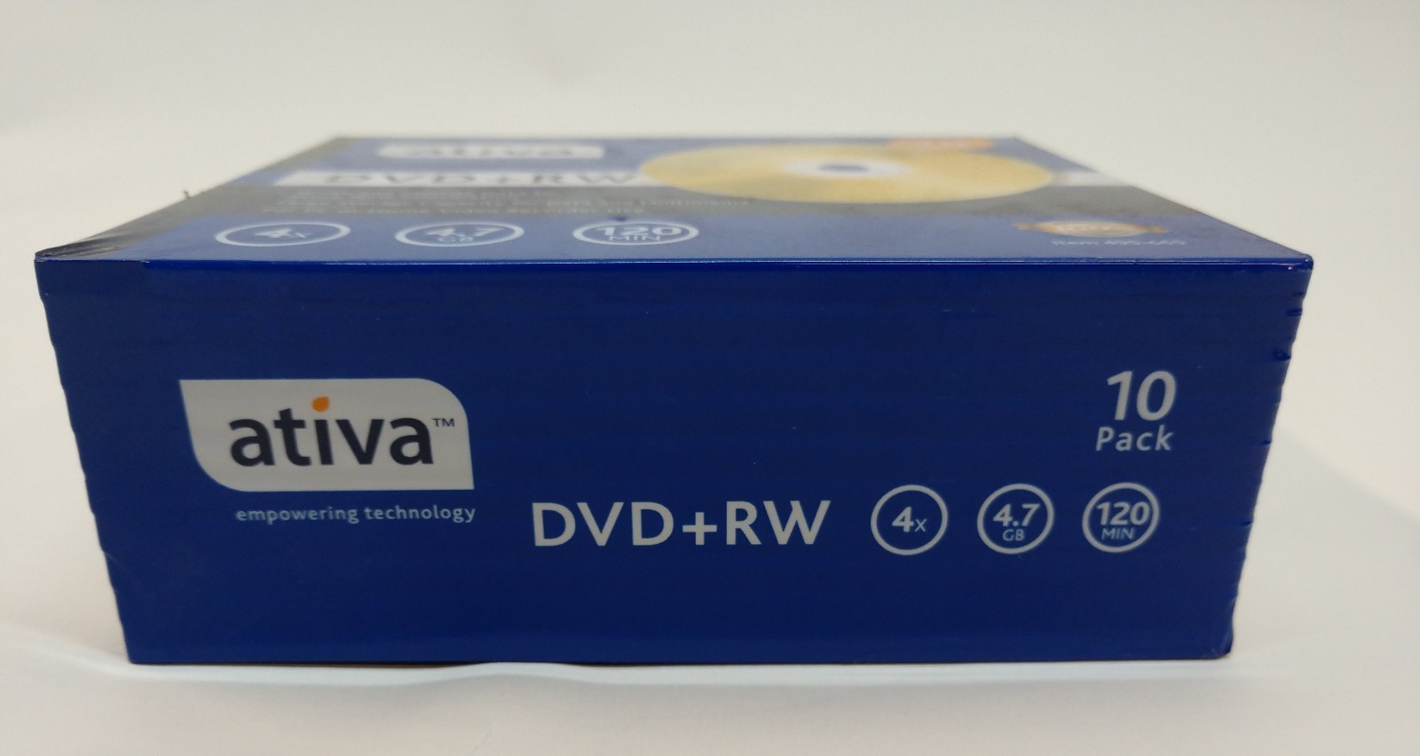 New 10 Pack Ativa Scratch Resistant DVD+RW Large Storage Capacity for PC Videos