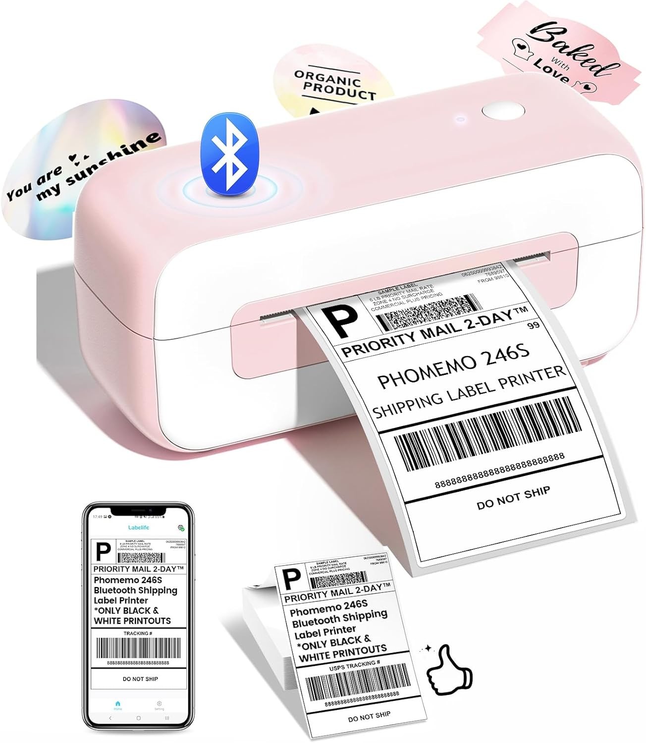 Phomemo Wireless Thermal Label Printer 4×6 Small Business USPS Shipping LOT