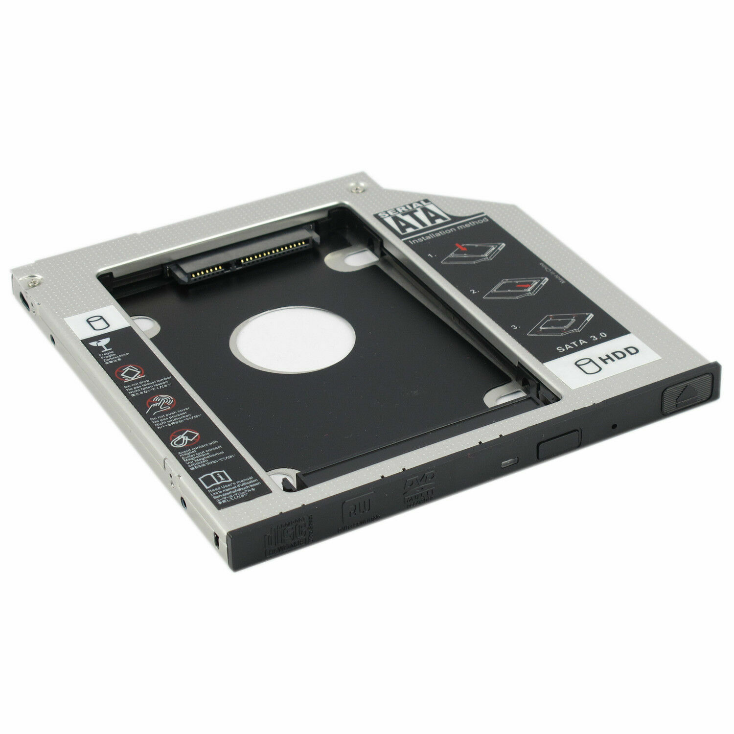 9.5mm Universal For SATA 2nd HDD SSD Hard Drive Caddy CD/DVD-ROM Optical Bay