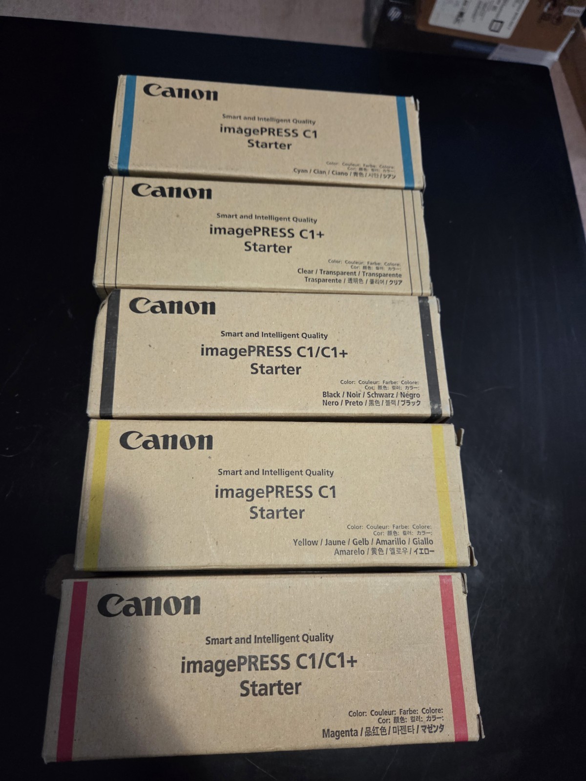 Genuine Canon imagePRESS C1/C1+ Starter Cyan Magenta Yellow Black Clear 5pcs