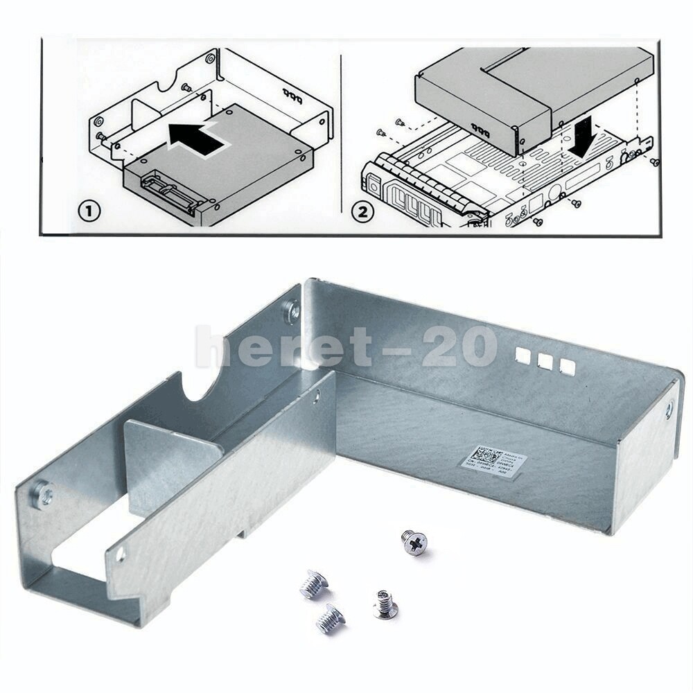 2x 9W8C4 3.5″ to 2.5″ Adapter For Dell F238F KG1CH R710 R720 R730 HDD Tray Caddy