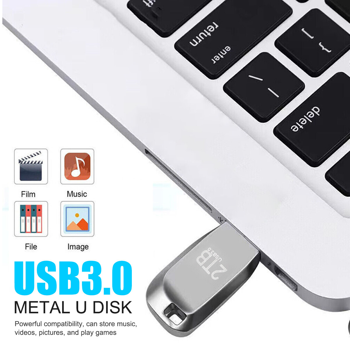 2TB Flash Drive USB 3.0 U Disk Type C Thumb Memory Stick Pen PC Laptop Storage