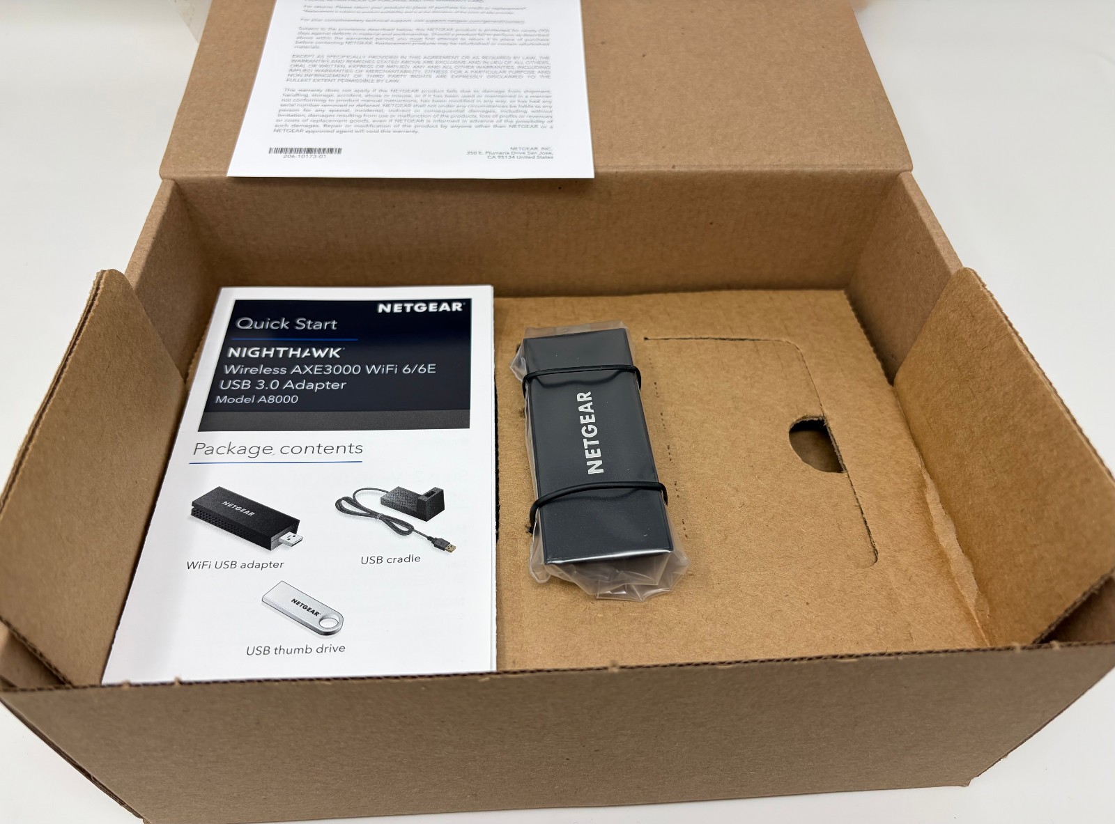 Netgear Nighthawk A8000 AXE3000 Wifi 6E USB 3.0 Adapter Tri-Band 2.4/5.0/6.0 Ghz