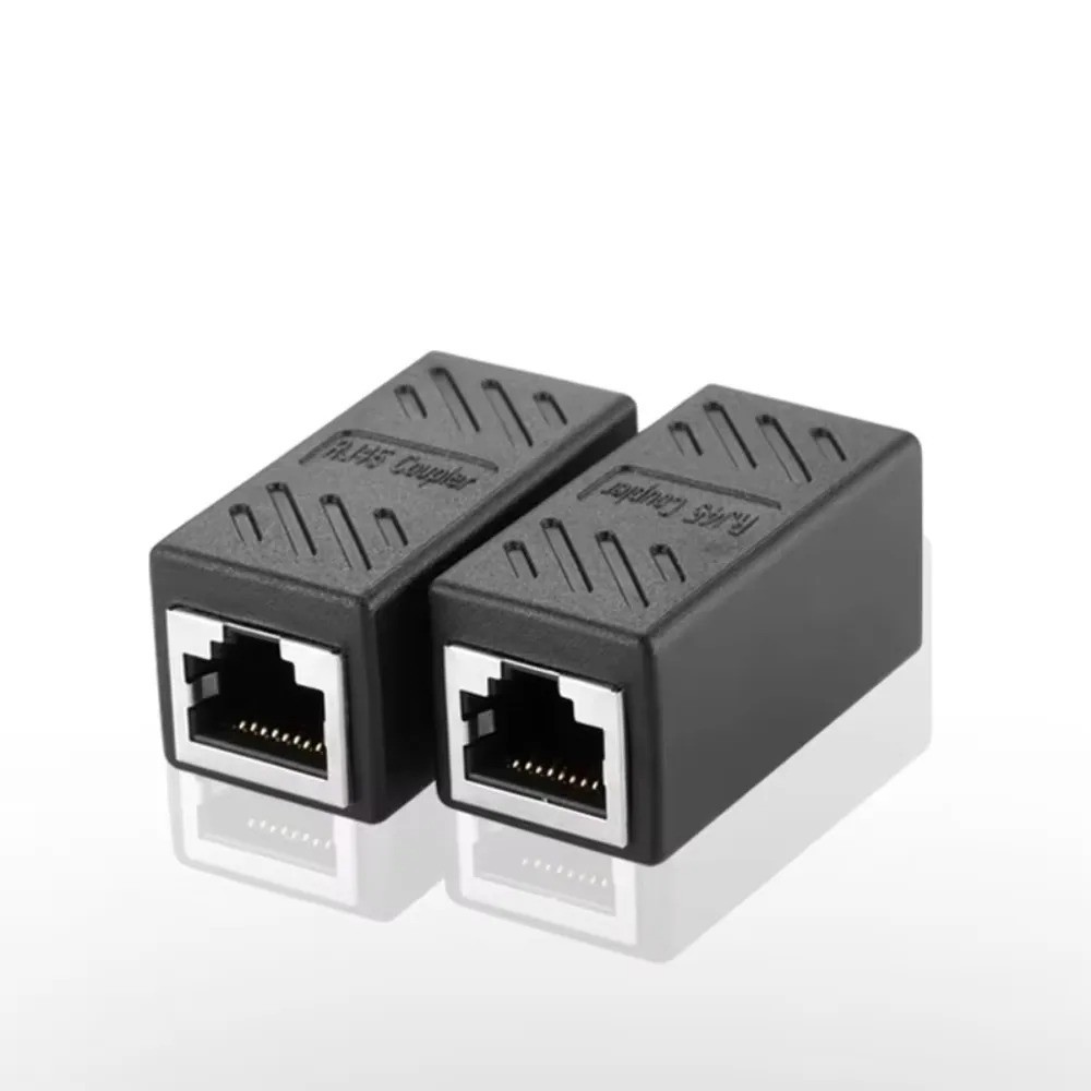 2X RJ45 Inline Coupler for Cat7 Cat6 Cat5e Cat5 Ethernet Cable Extender Adapter