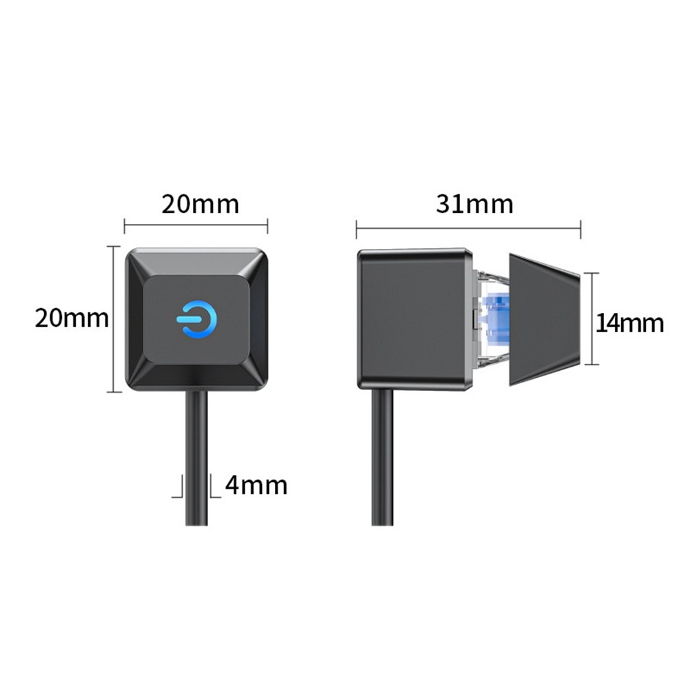 Computer PC Motherboard External LED Light ON/OFF Square Button 2M2129