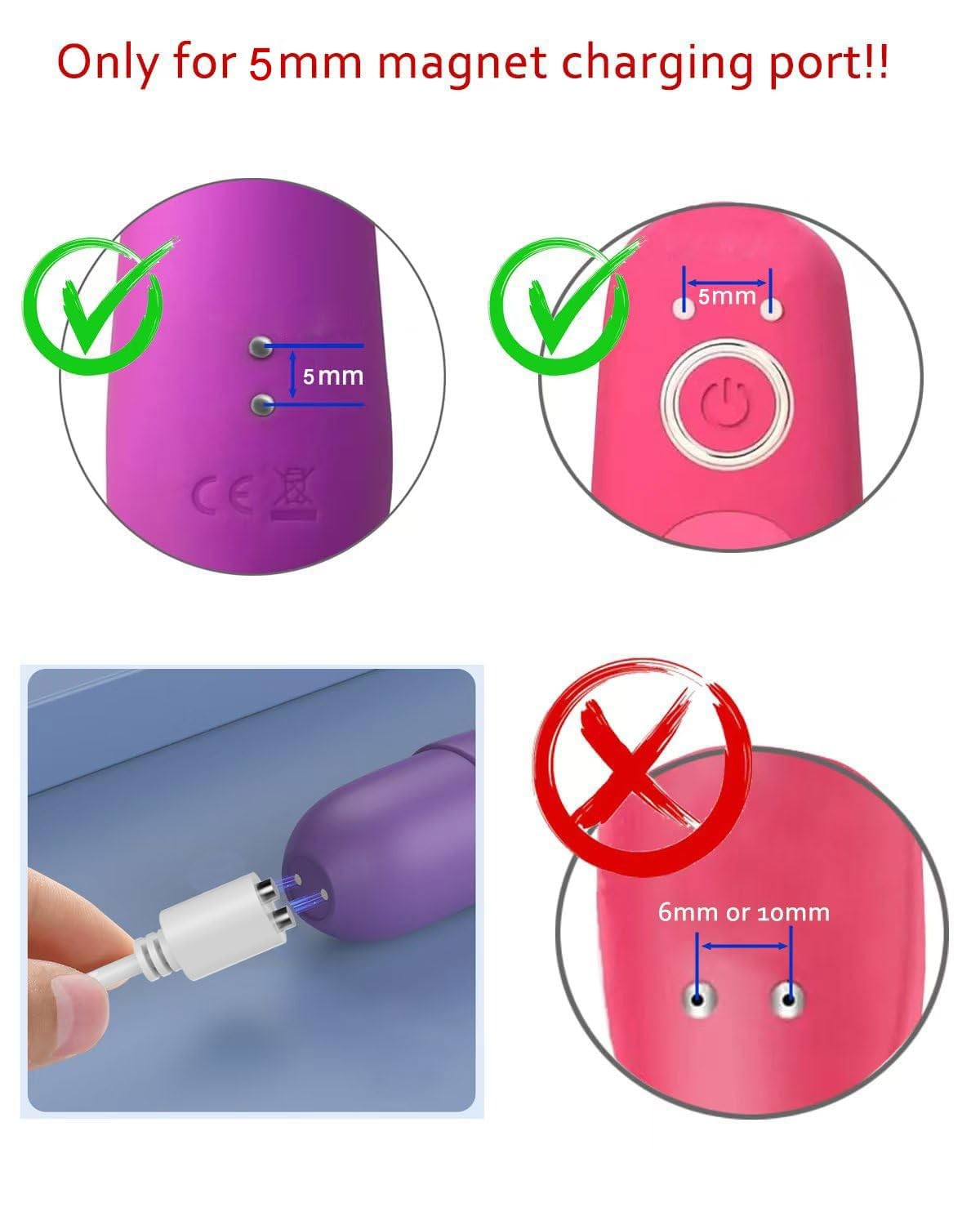 5mm Magnetic USB Fast Charging Cable Cord for Massager, Charger…