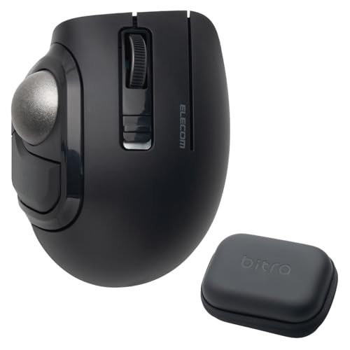 ELECOM bitra Trackball Mouse Bluetooth 5 Buttons Black or White M-MT1MRSABK New