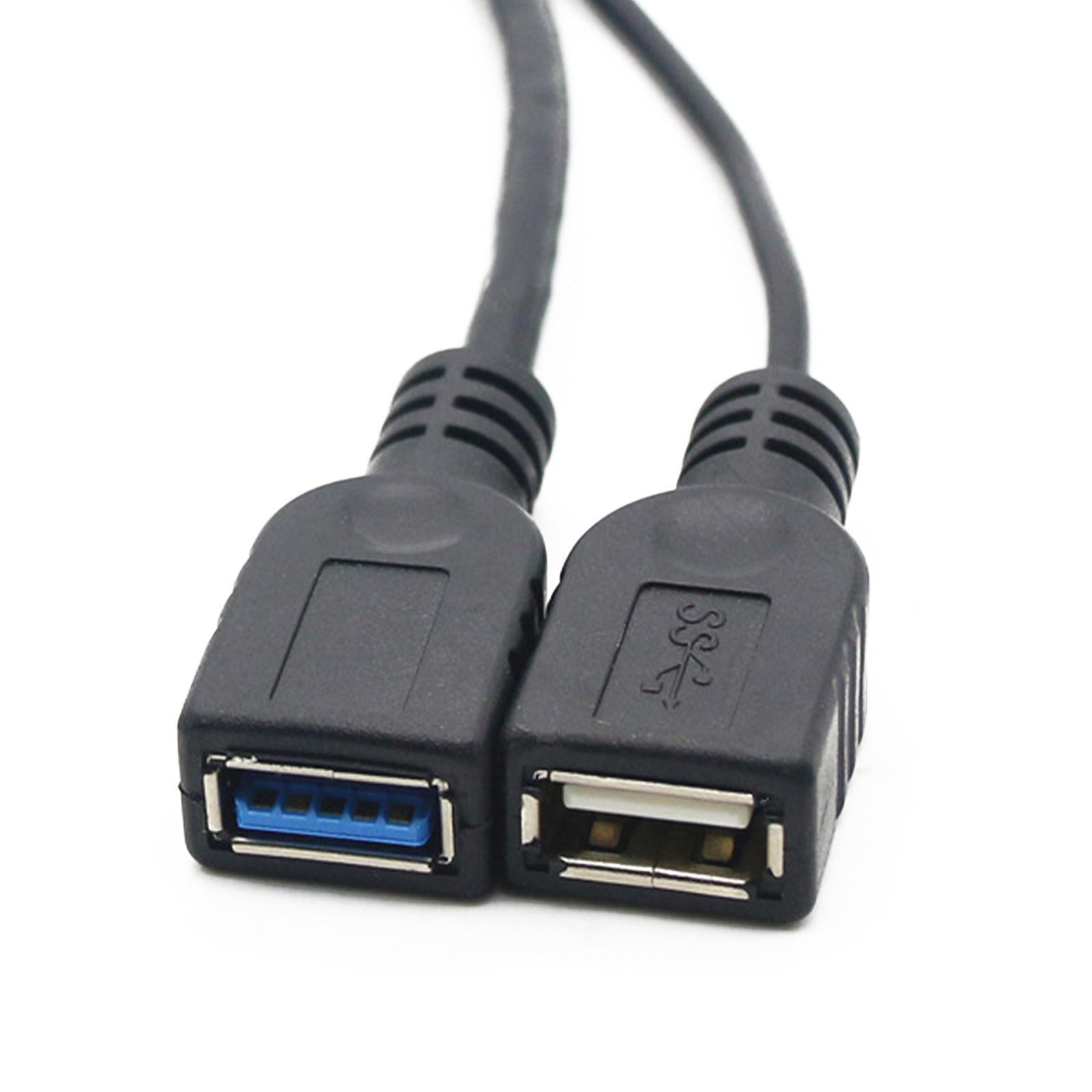 USB 3.0 Male To 2 USB Female Data Hub Power Adapter Y Splitter Charging Cable a