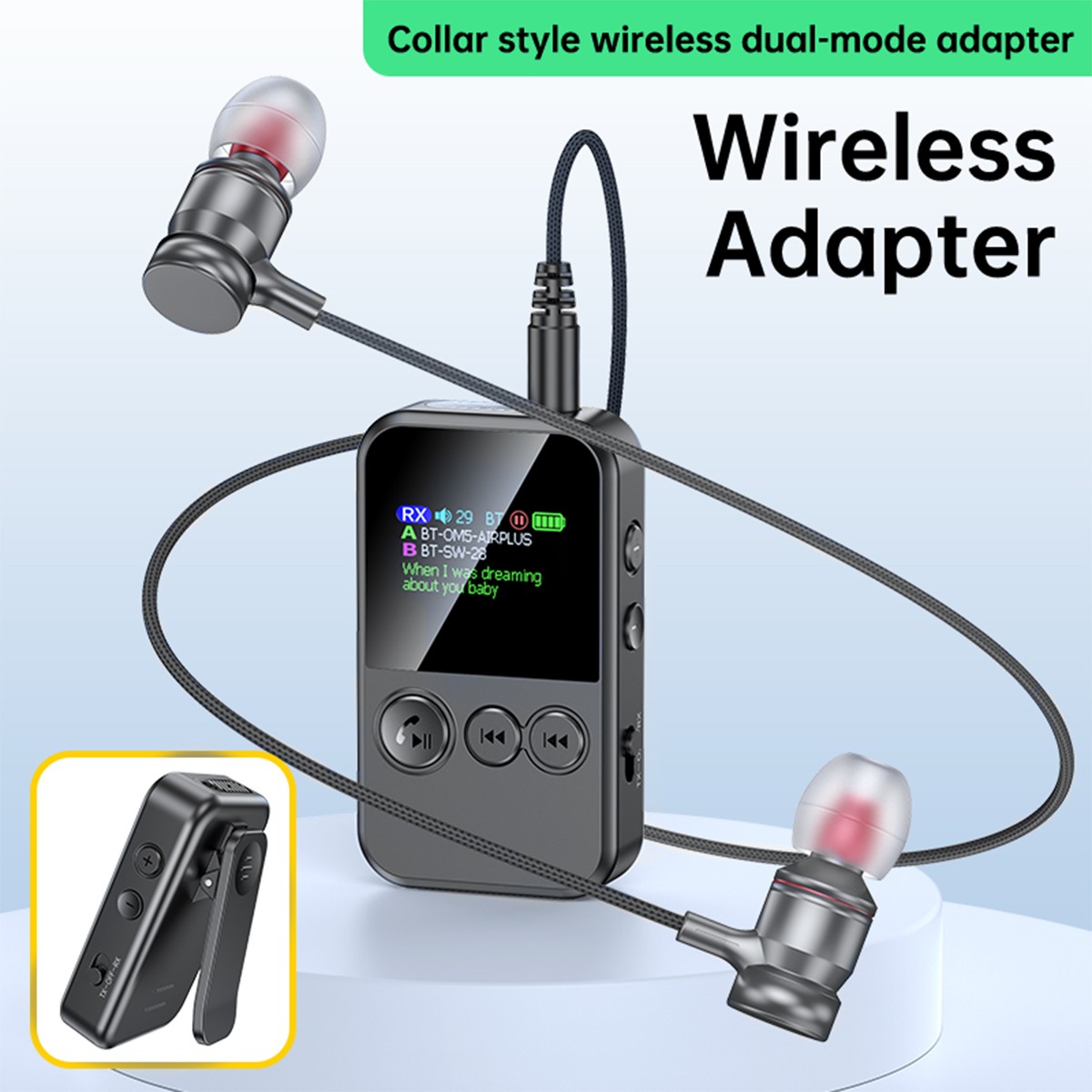 Wireless Adapter Bluetooth 5.4 Audio Transmitter Receiver 3.5MM AUX HiFi Music