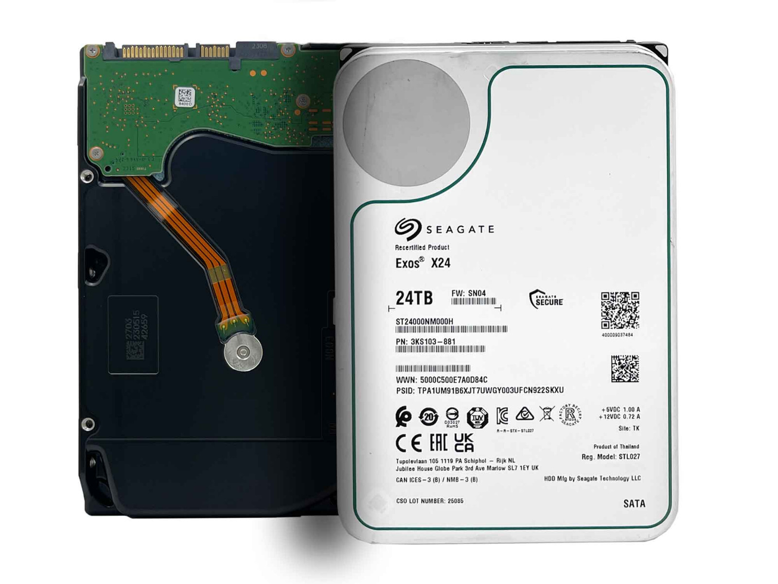 Seagate ST24000NM000H 24TB 7200RPM SATA 6Gb/s 256MB 3.5in. Enterprise Hard Drive