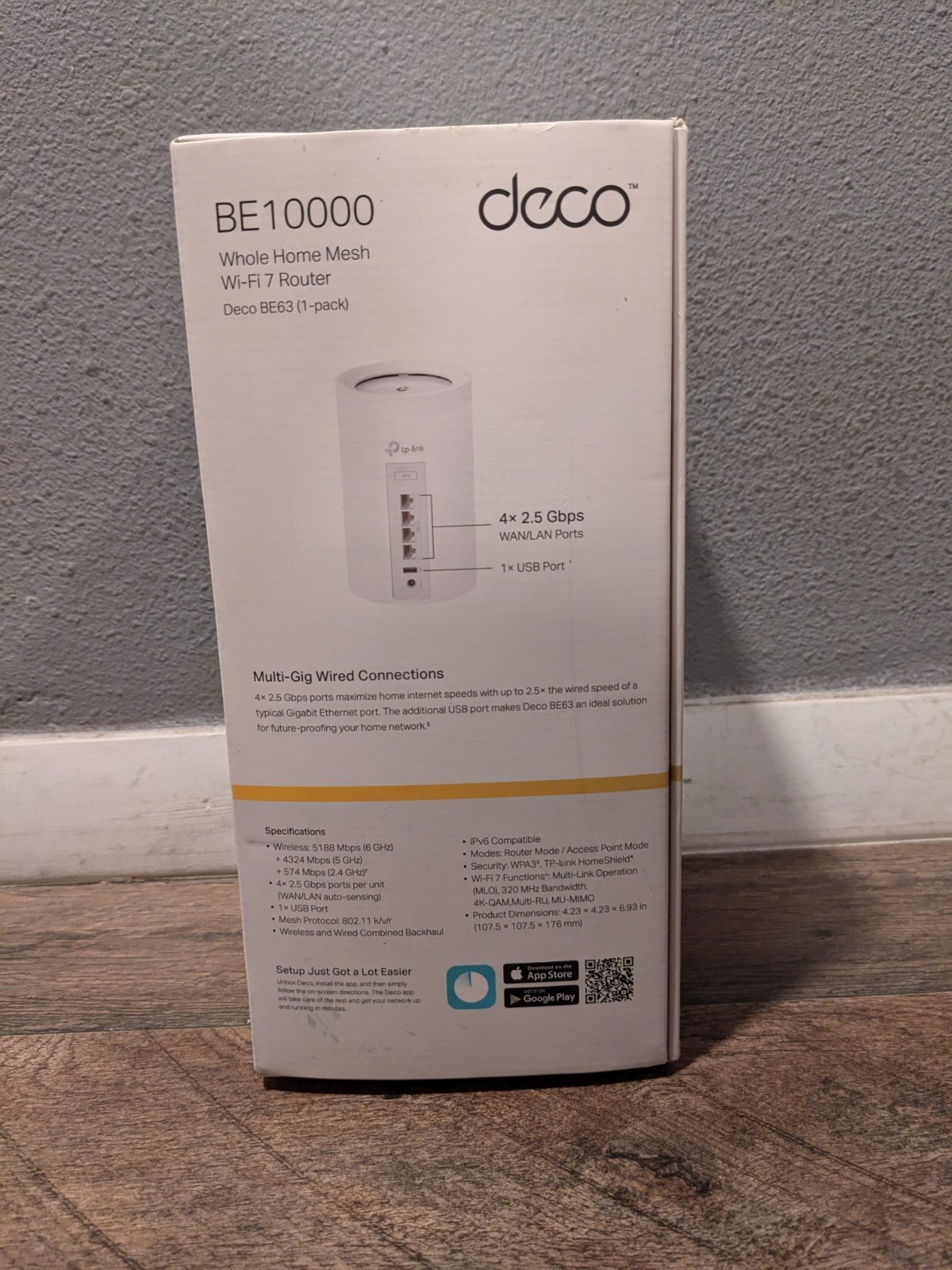 TP-Link Deco BE63 BE10000 Tri-Band WiFi 7 Mesh Router 2.5GbpsPorts 1 Pack TESTED