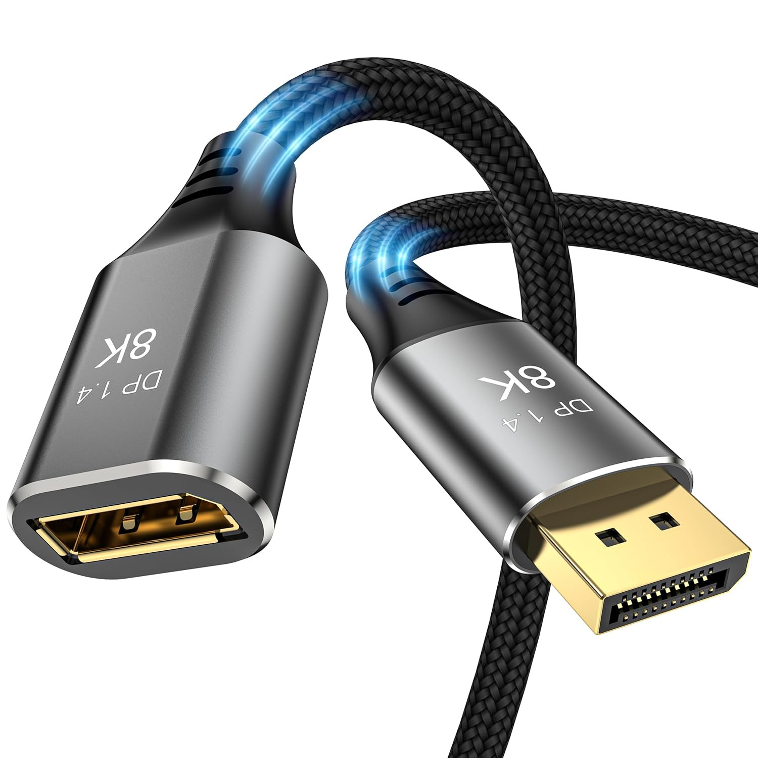 8K Displayport Extension Cable 3Feet, Displayport 1.4 Male to Female Extension C