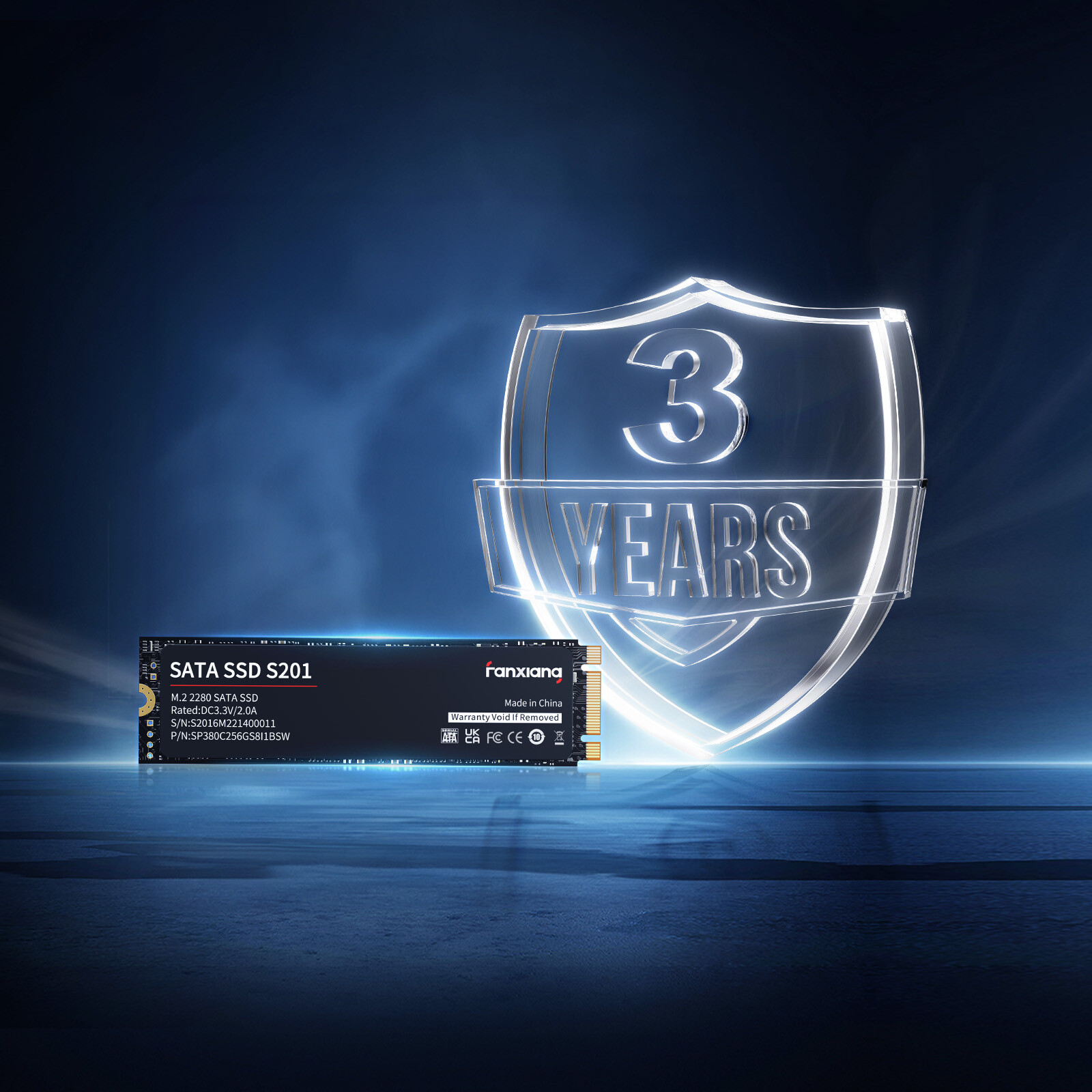 Fanxiang M.2 SATA 1TB SSD Hard Drive TLC 6Gbs 560MB/S Internal Solid State Drive