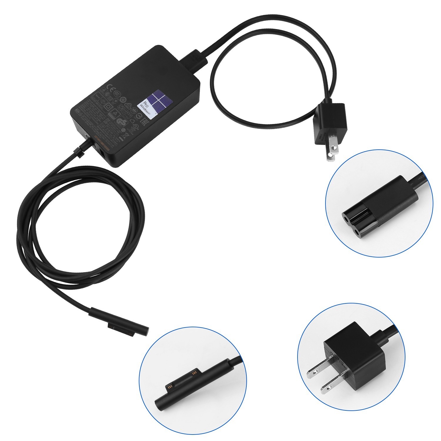 Genuine Microsoft 65W Surface Pro Book 1 2 3 4 5 6 7 X Adapter Charger 1706 1800