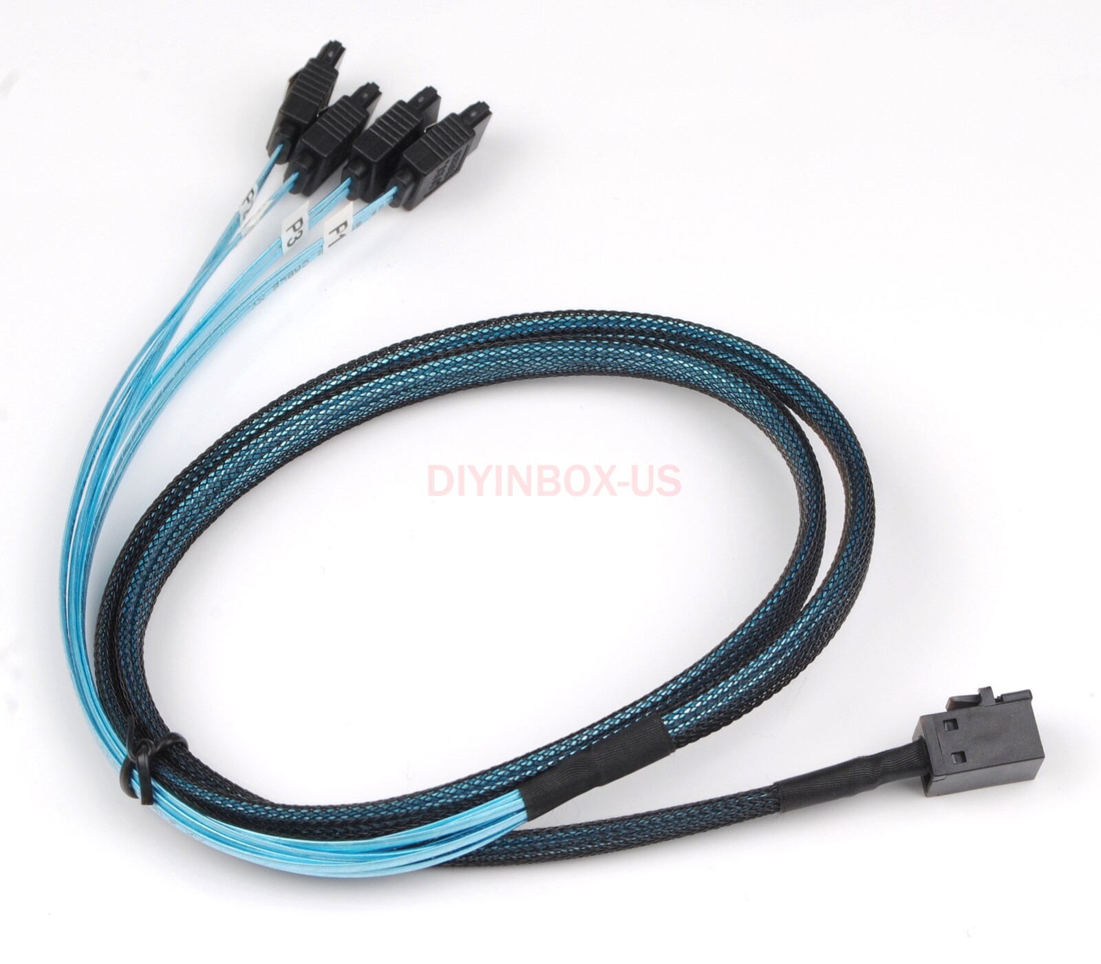 Lot Mini SAS SFF-8643 Target to 4 SATA 7pin Host Hard Disk Data Serve Raid Cable