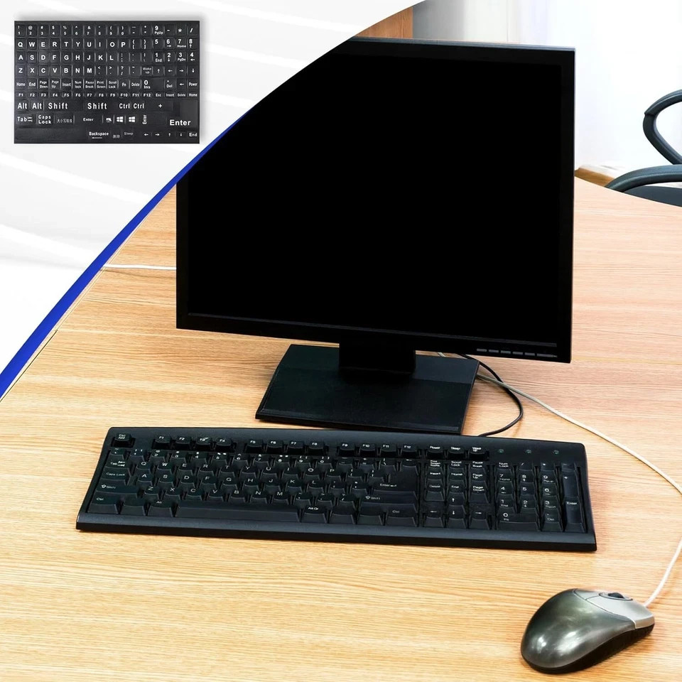 1x Universal English Keyboard Stickers Replacement Letters Computer Laptop PC