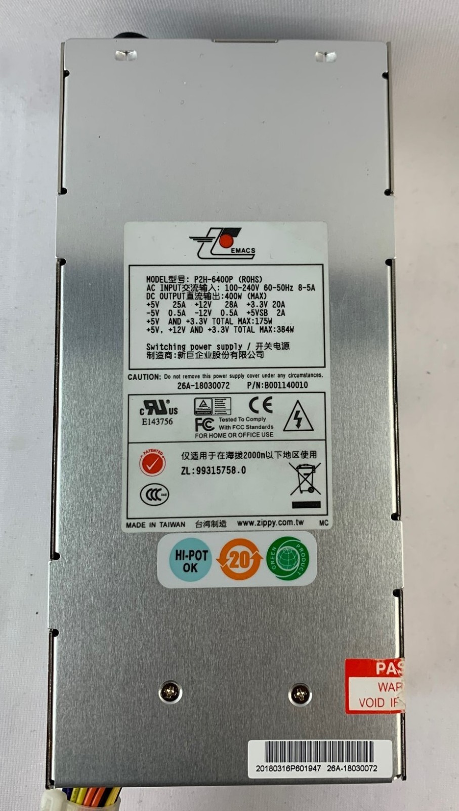 Zippy Technology P2H-6400P Power Supply