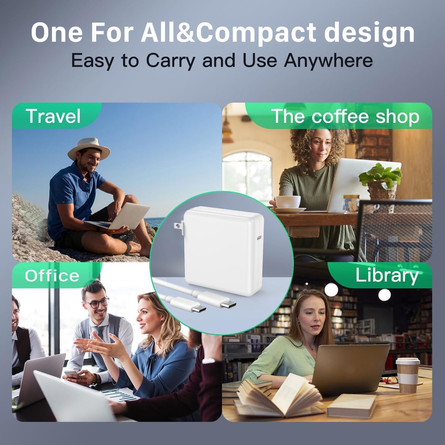 96W USB-C Charger Type C MacBook Pro 16/15”/14”/13” 2021/2020/2019/2018