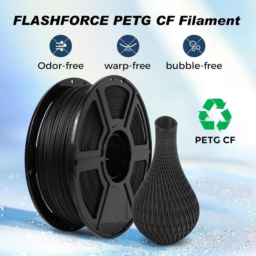 (BUY 2 GET 2 FREE,Add 4) FLASHFORGE 3D Printer Filament Carbon Fiber PETG Black