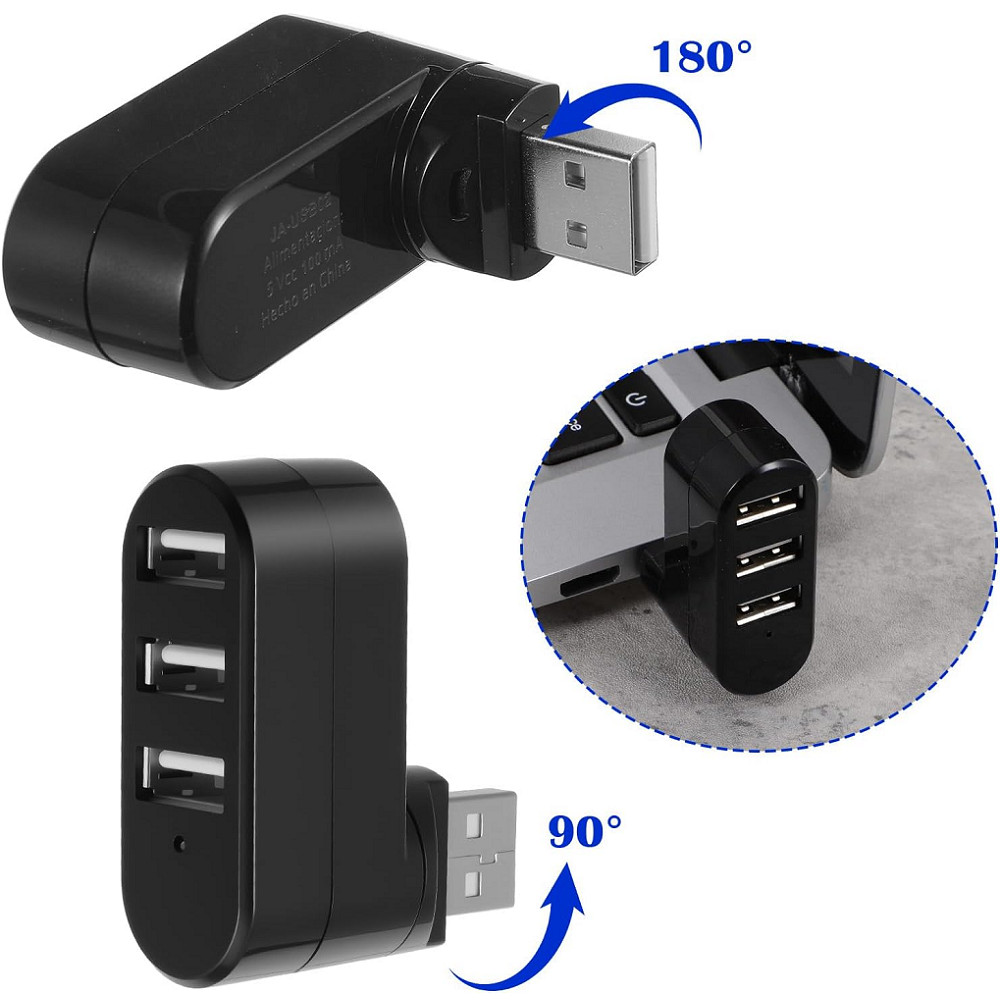 2× 3 Port High Speed USB 3.0 Multi HUB Splitter Expansion Desktop PC Laptop lot