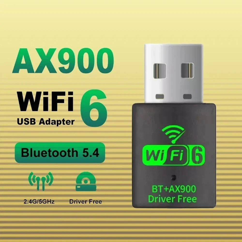 Wifi 6 Mini USB Dongle Network Card BT 5.4 Receiver Dongle AX900 For Win 10/11