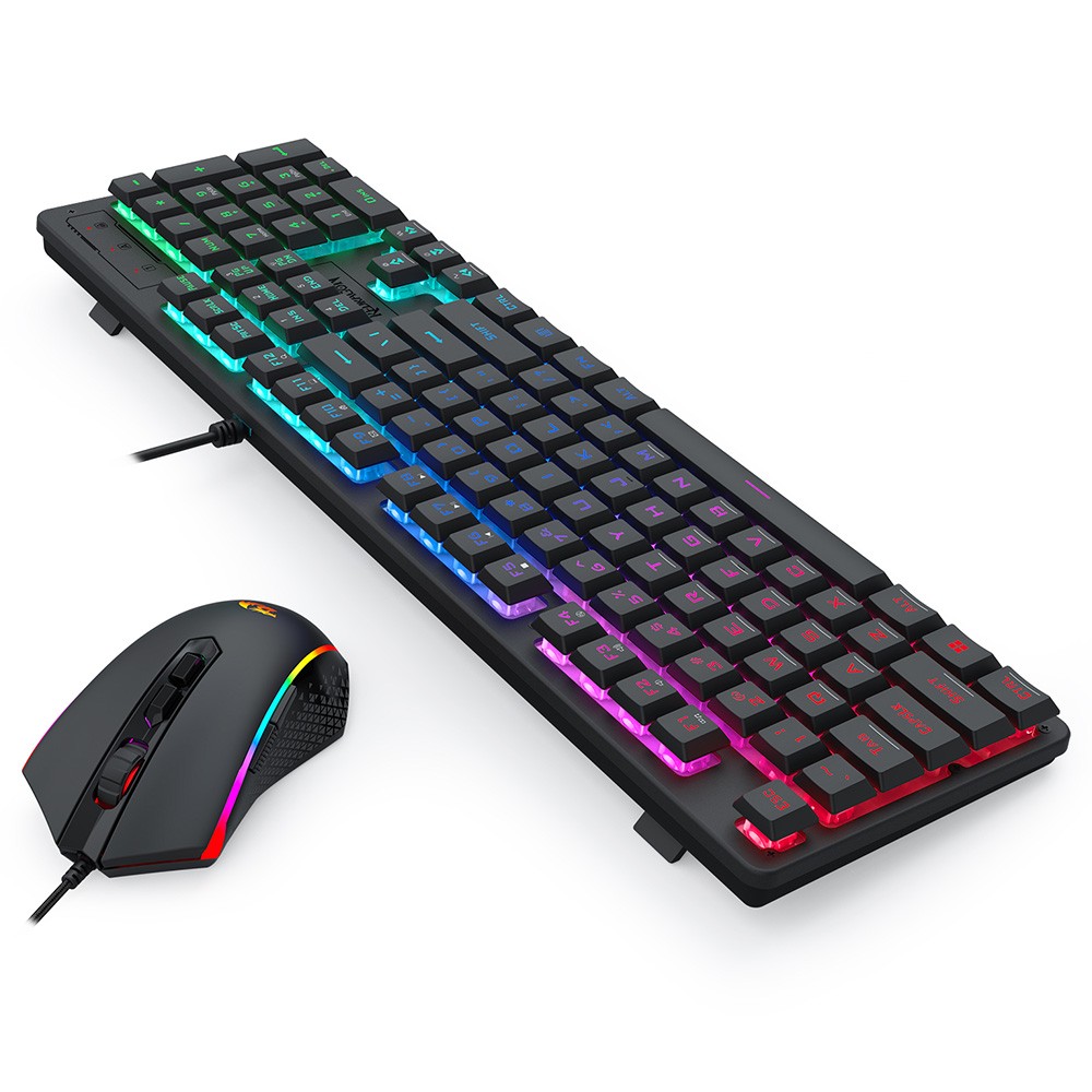 REDRAGON S107-RGB-BA Gaming Keyboard+Mouse Combo,RGB Backlit Keyboard,10000DPI