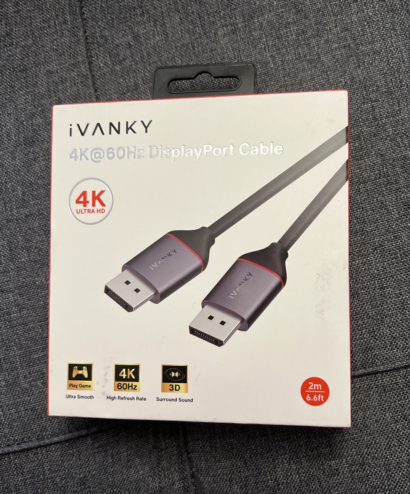 Displayport to Display Port Cable DP Male to Male Cord 4K HD Latches 6.6ft/10ft