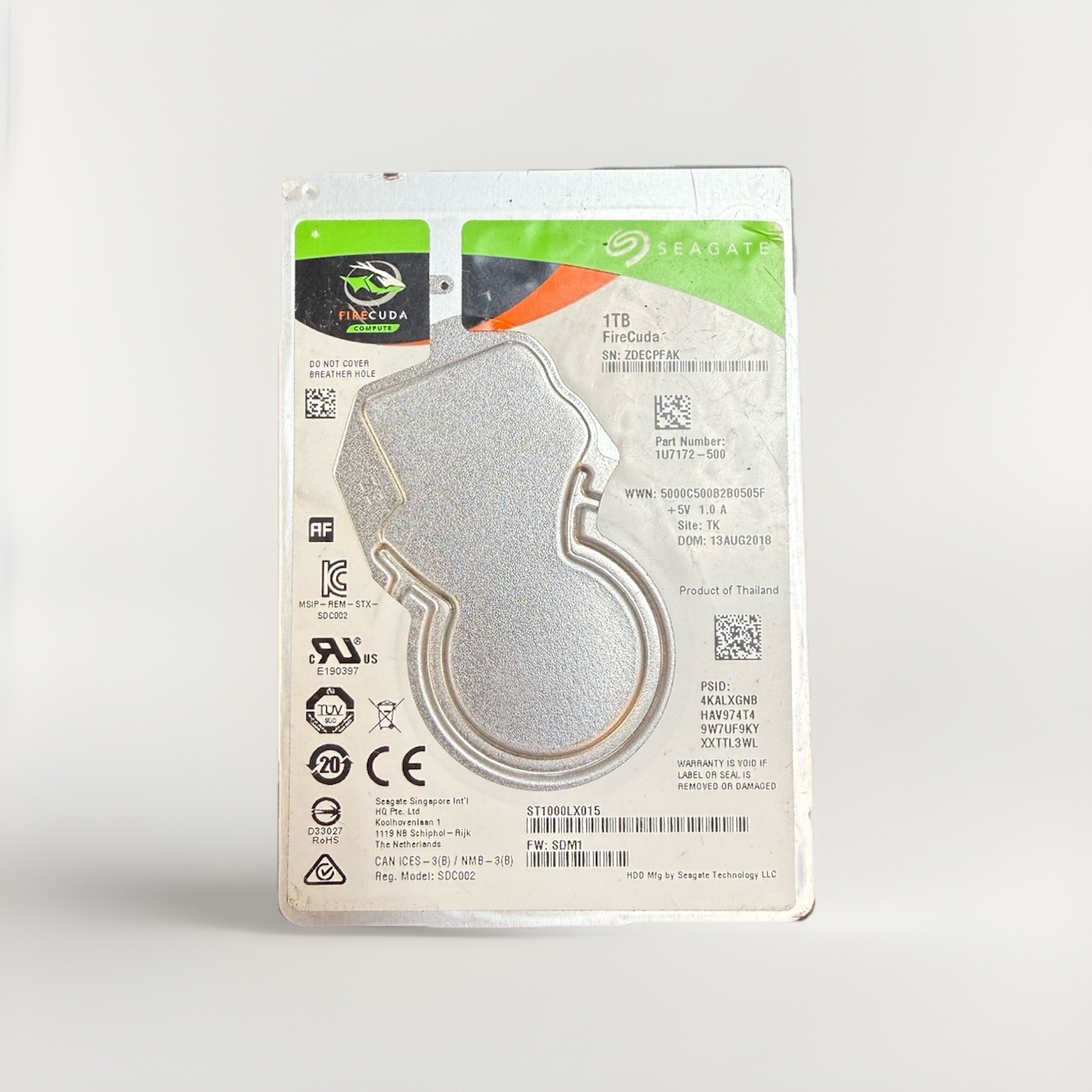 Seagate FireCuda ST1000LX015 1TB 7mm Interna 2.5″ SATA Hybrid hard drive SSHD