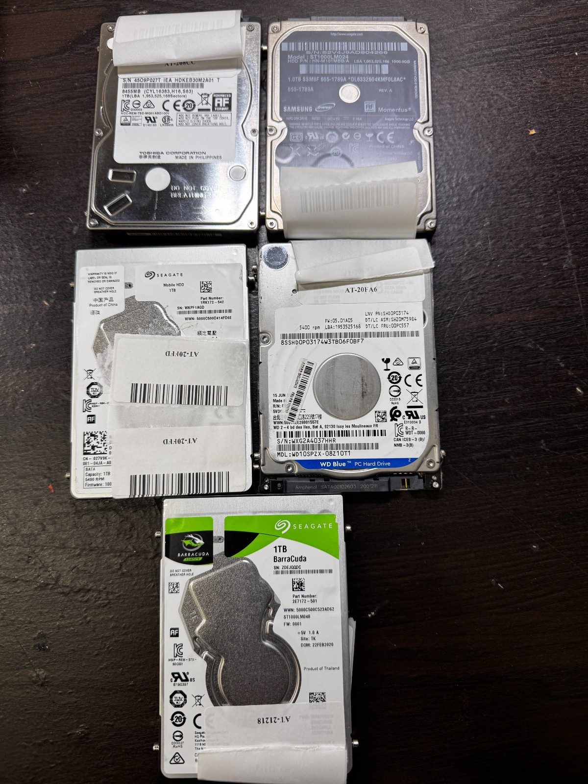 1TB SATA 2.5″ Hard Disk Drive HDD MIXED BRAND – APPLE WINDOWS LAPTOP