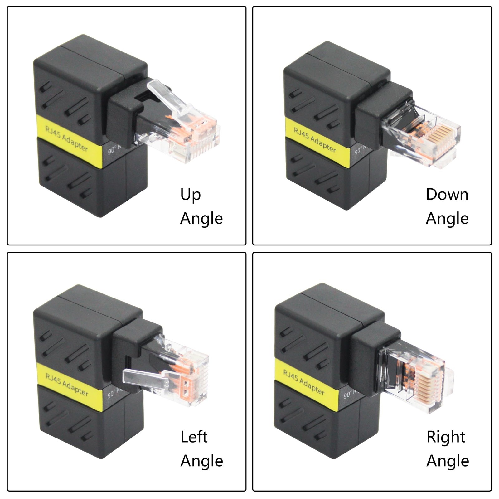 Aurorapath Cat6 Ethernet Adapter Rotatable Rj45 Male To Female Gigabit 1000Mbps