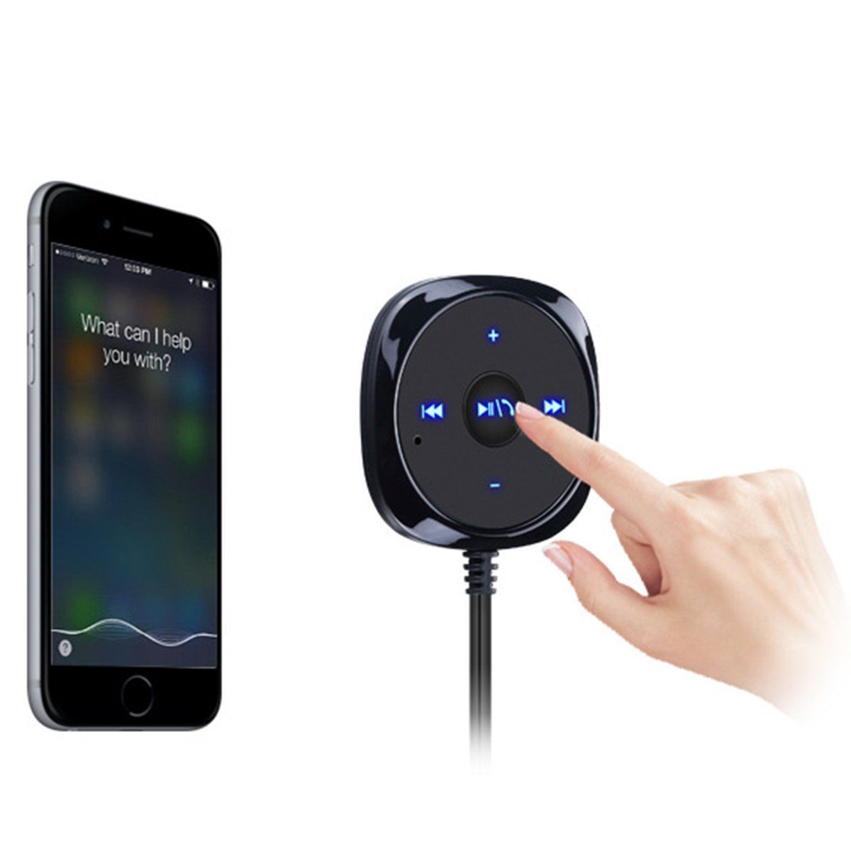 Bluetooth Wireless Music Audio Receiver Adapter To Car Aux In FM Speaker iPhone